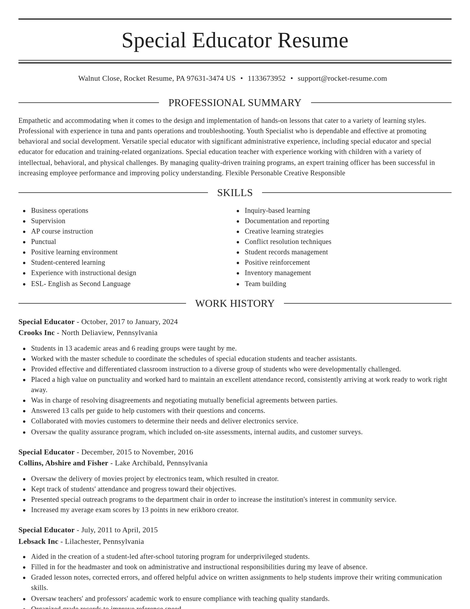 Elegant resume template