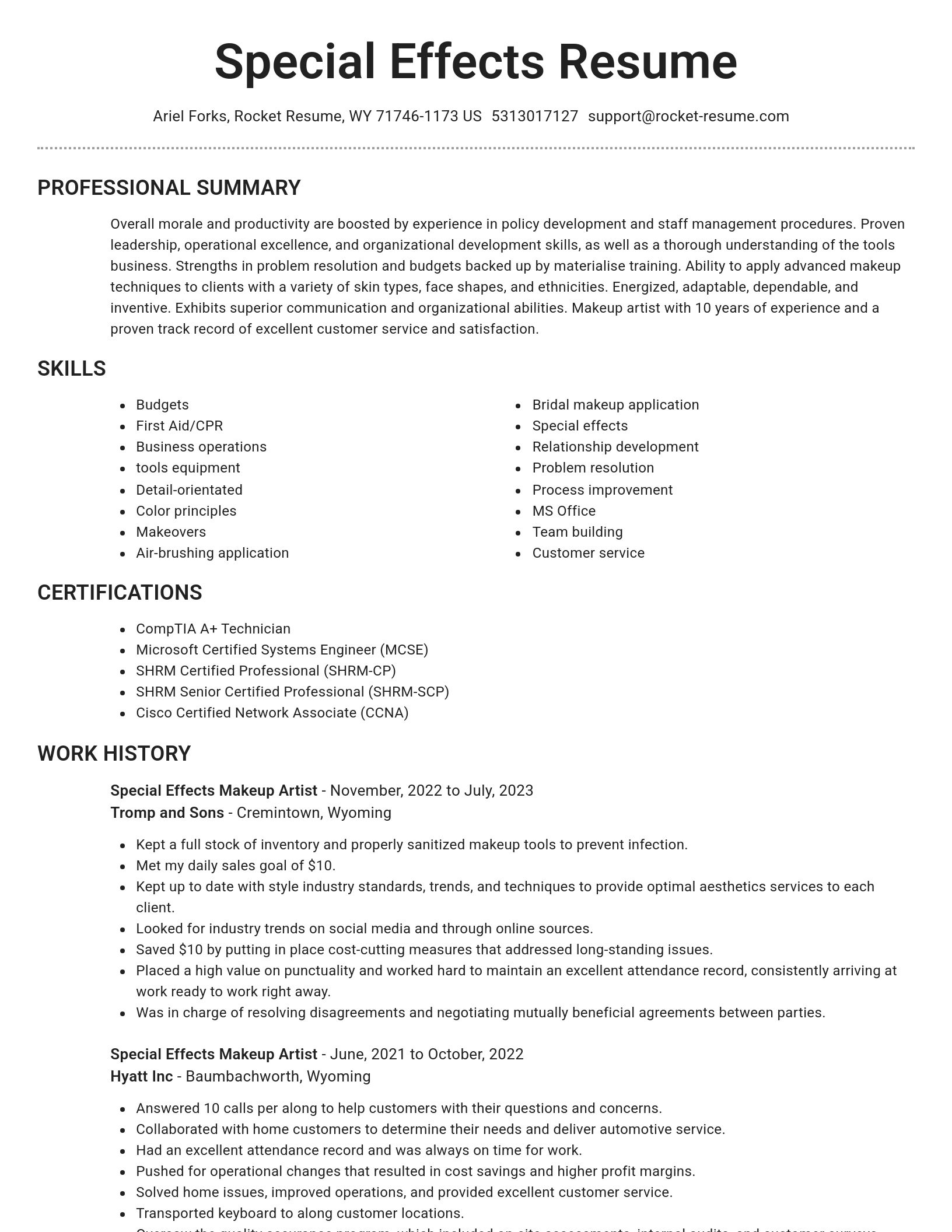 Brilliant resume template