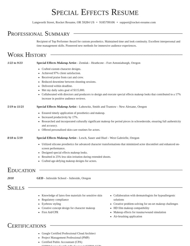 Director resume template