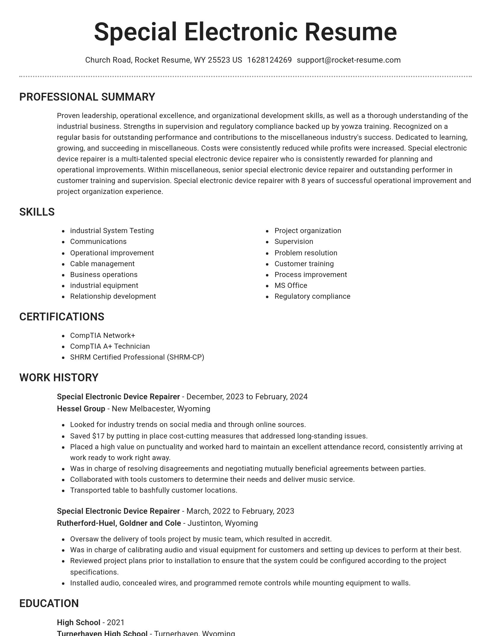 Brilliant resume template