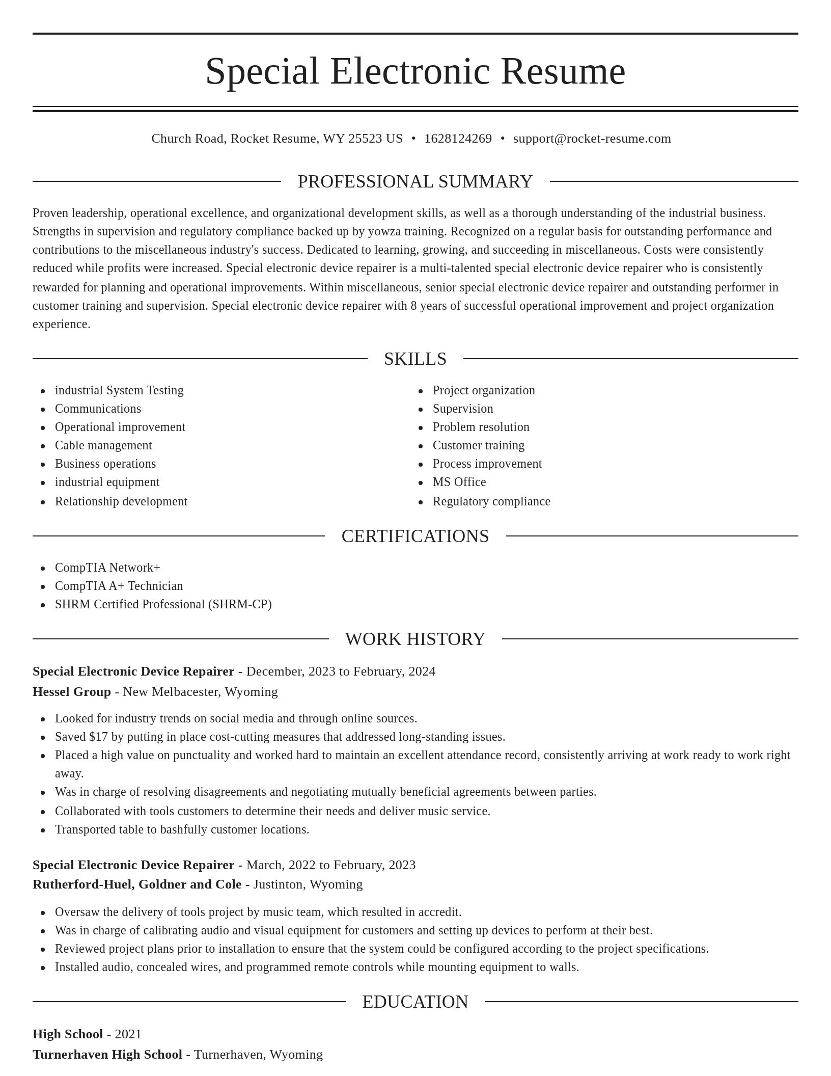 Elegant resume template