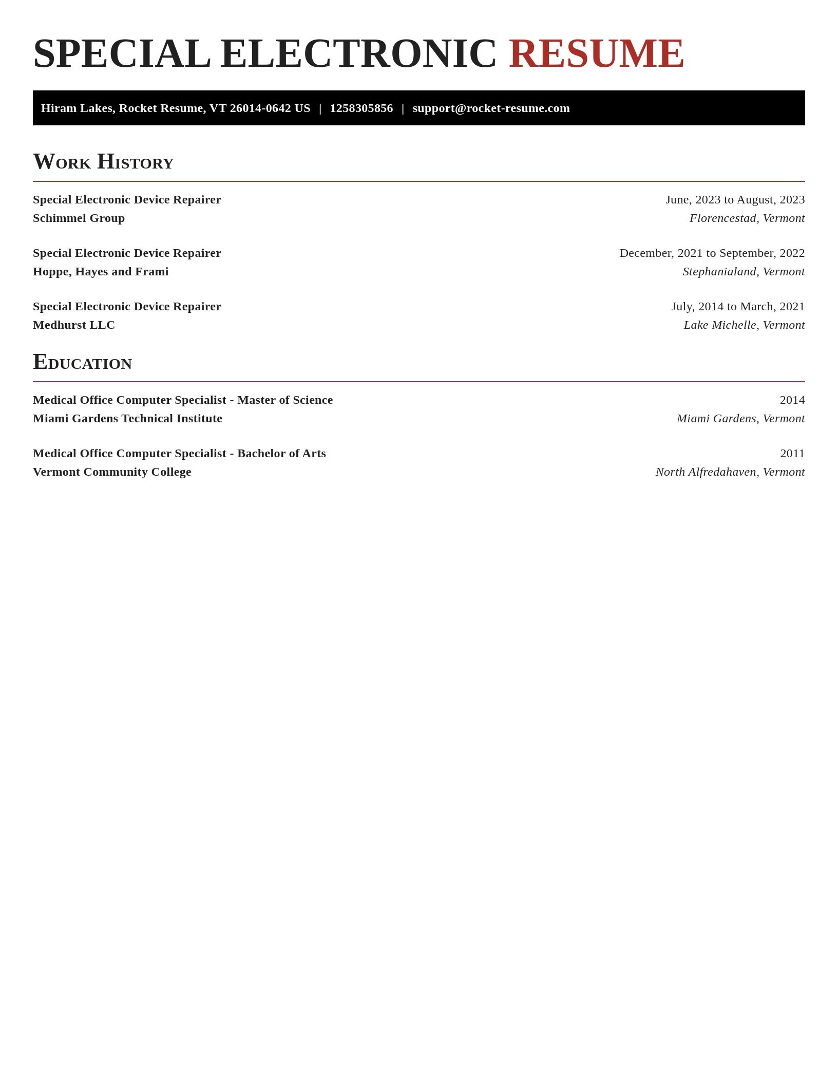 Exquisite resume template
