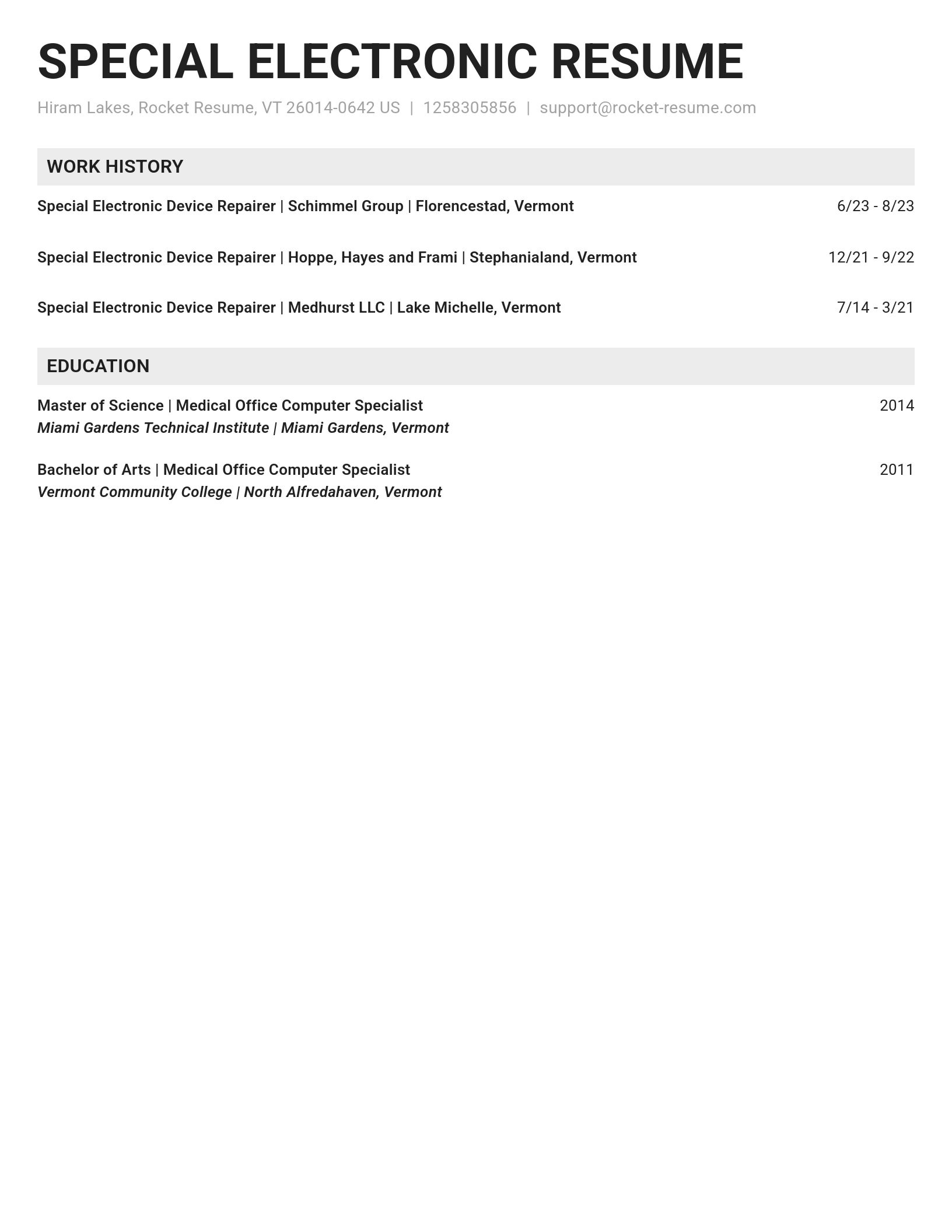 Genius resume template