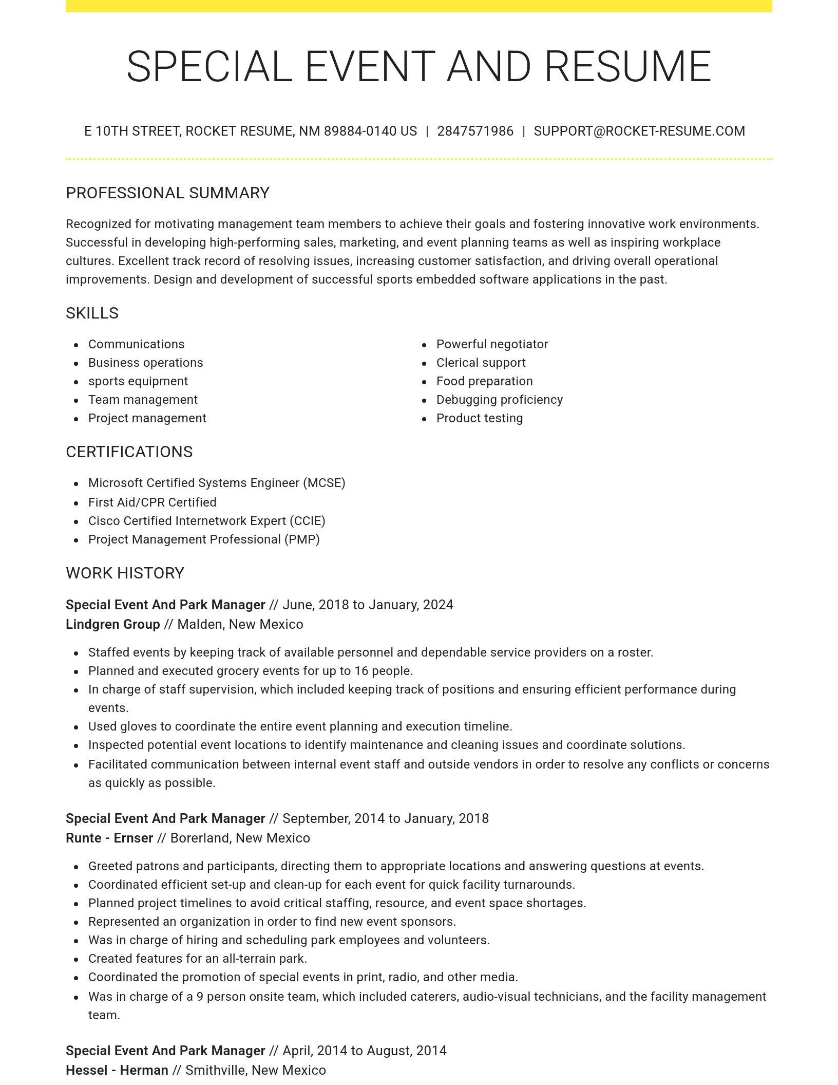 Grand resume template