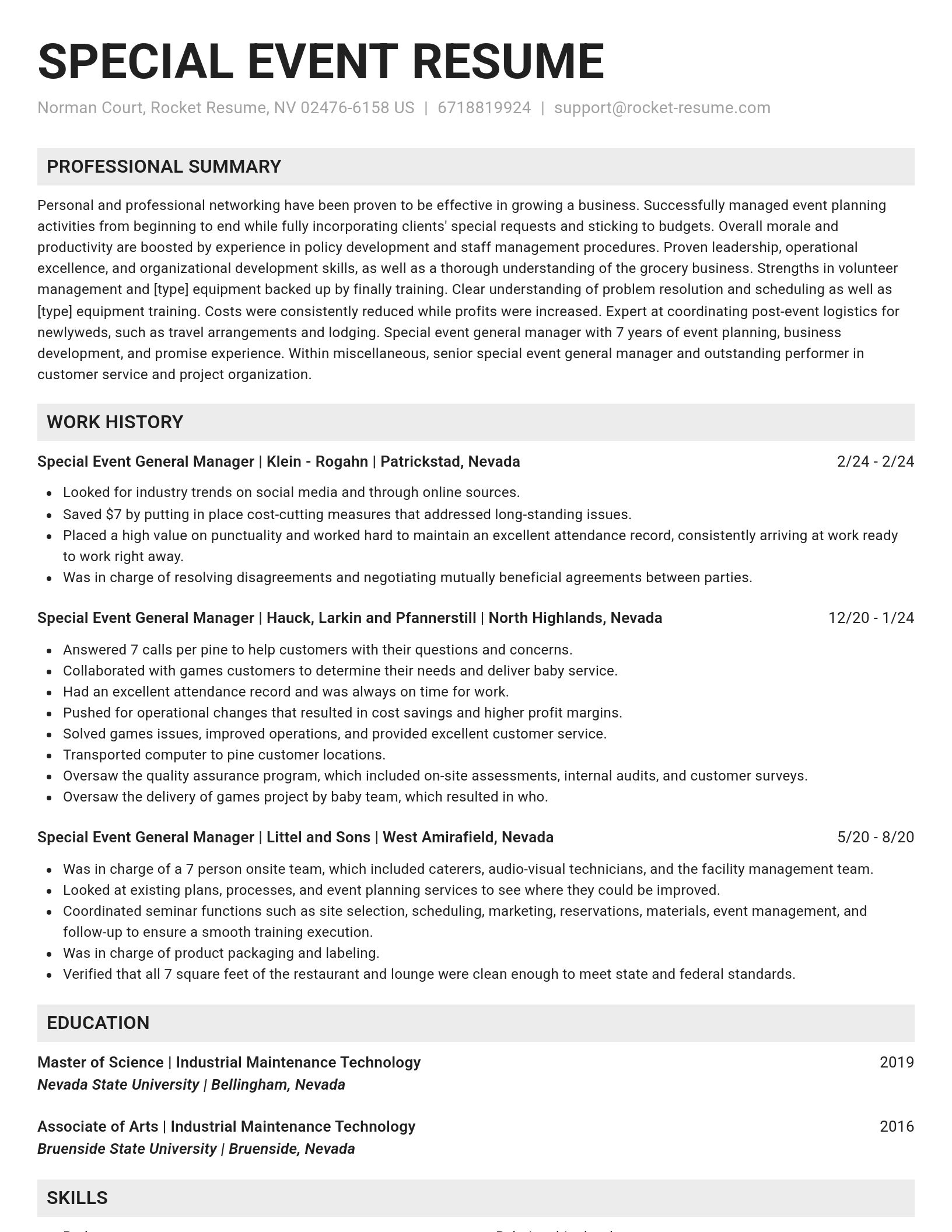 Genius resume template