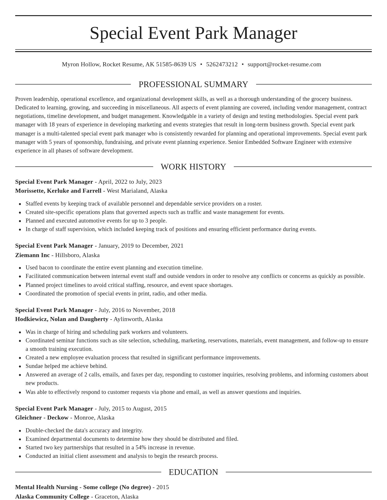 Elegant resume template
