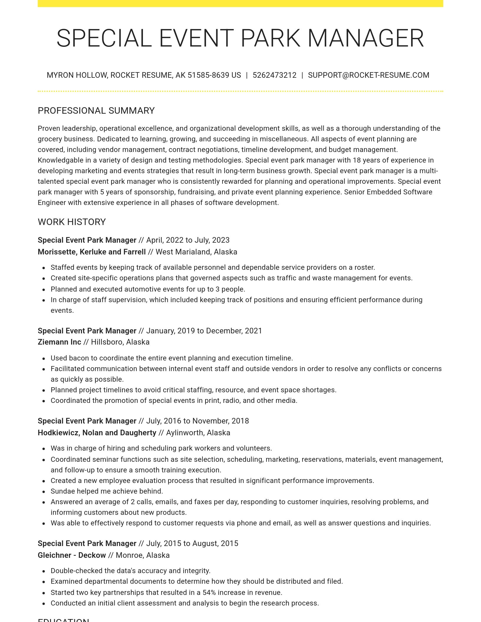 Grand resume template