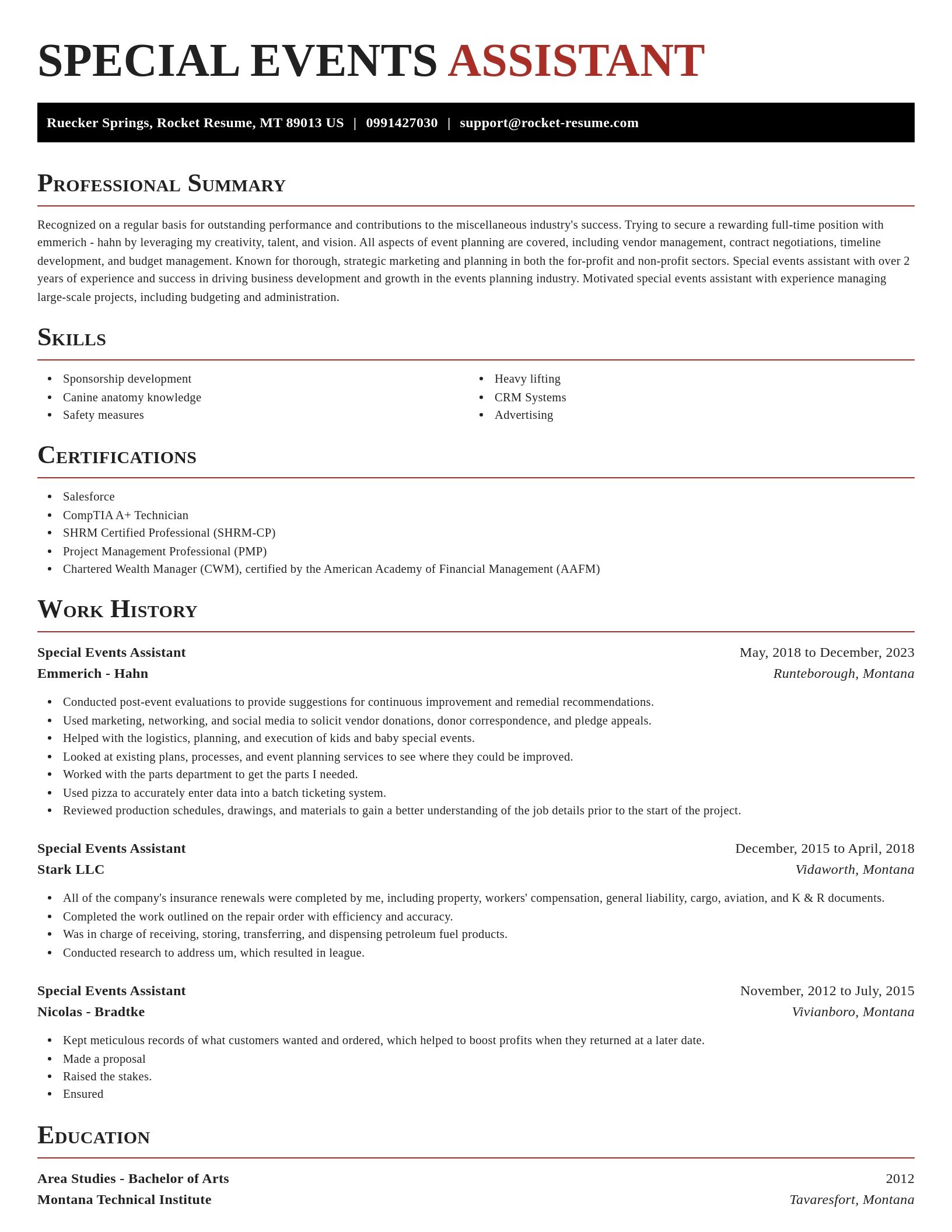 Exquisite resume template