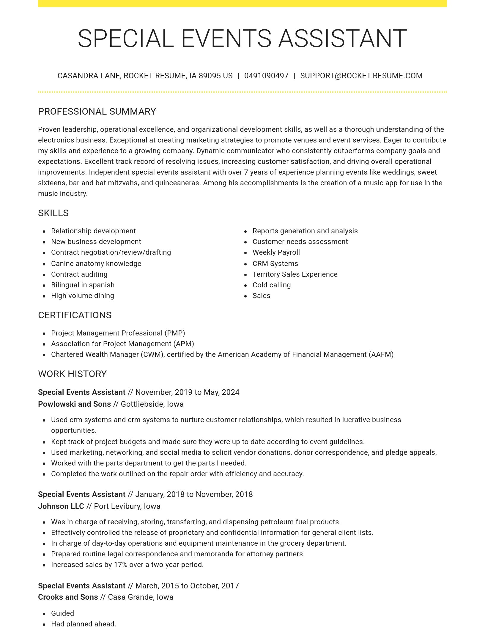 Grand resume template