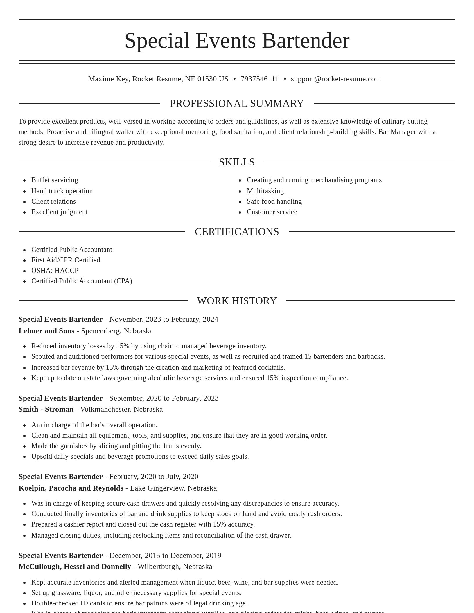 Elegant resume template