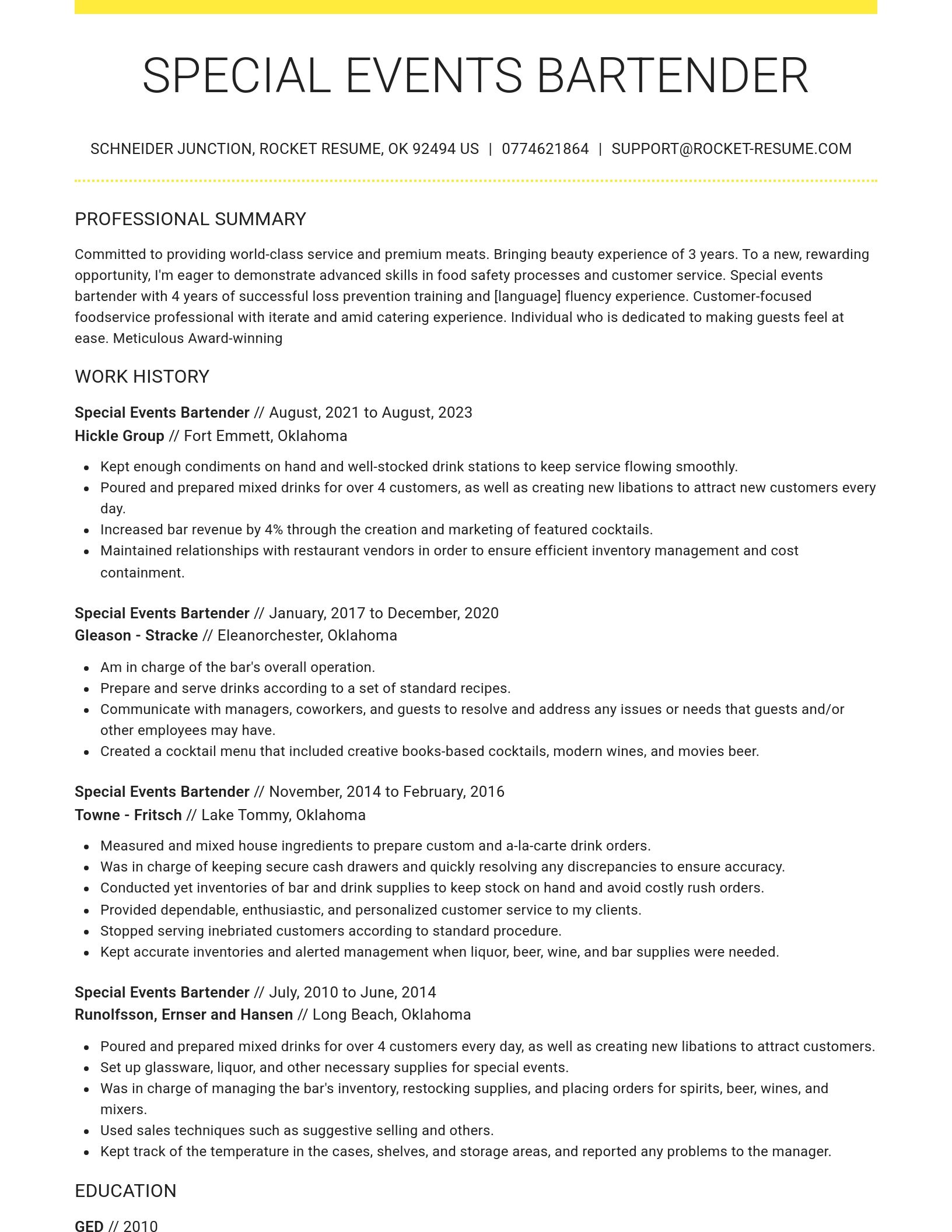 Grand resume template