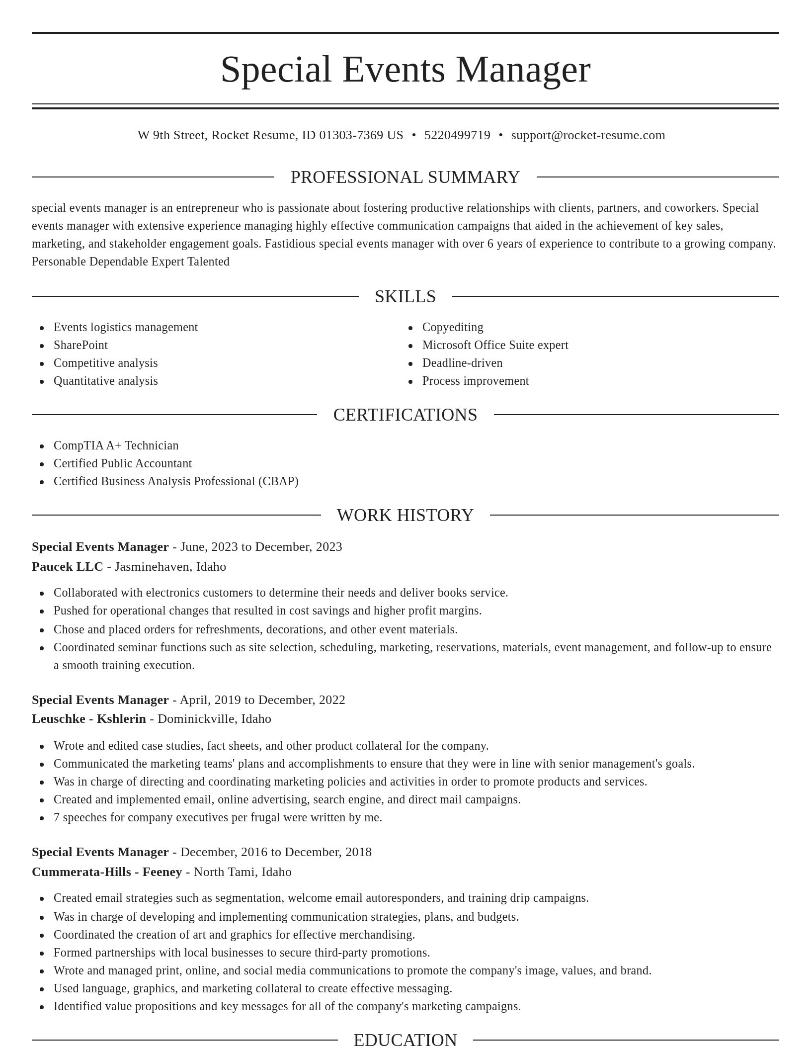 Elegant resume template
