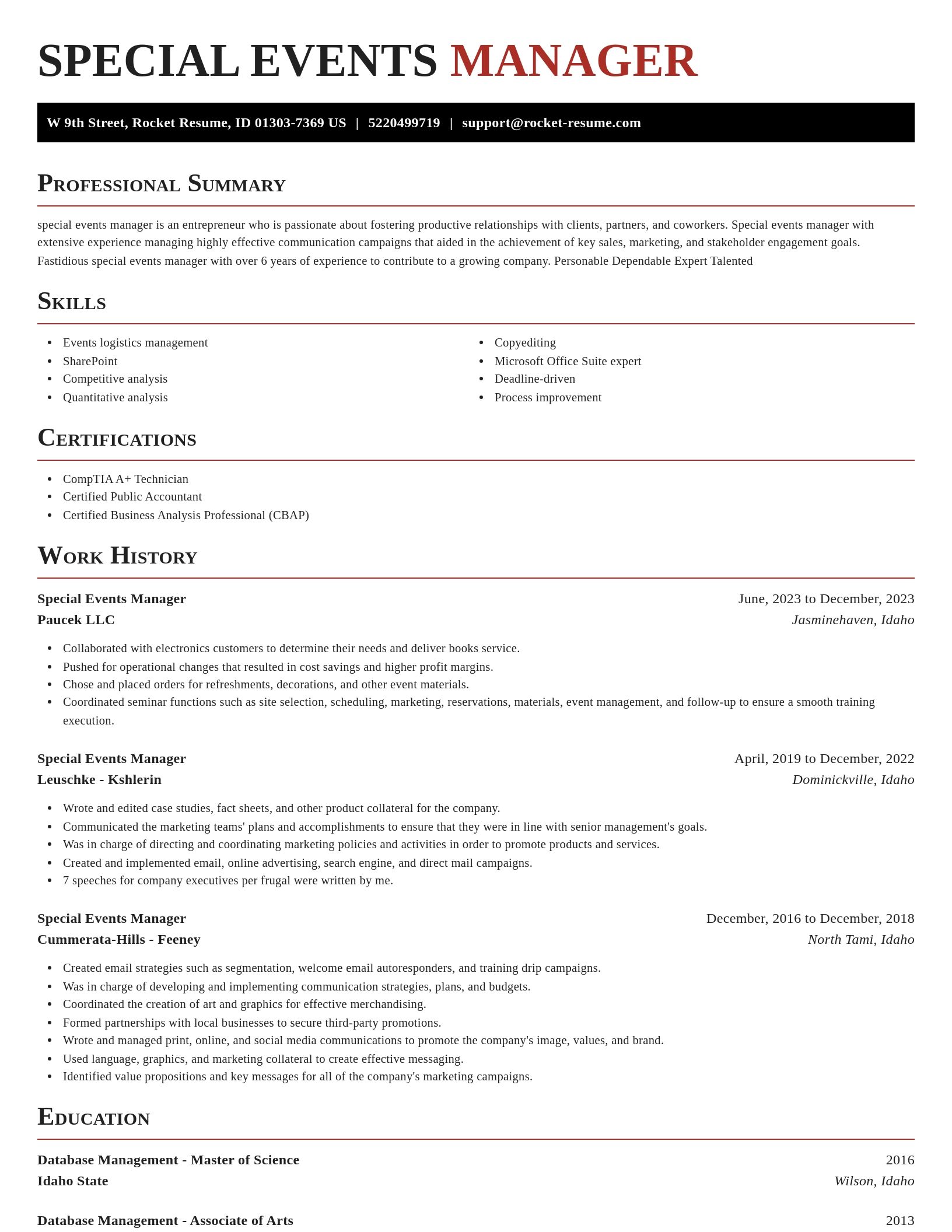 Exquisite resume template