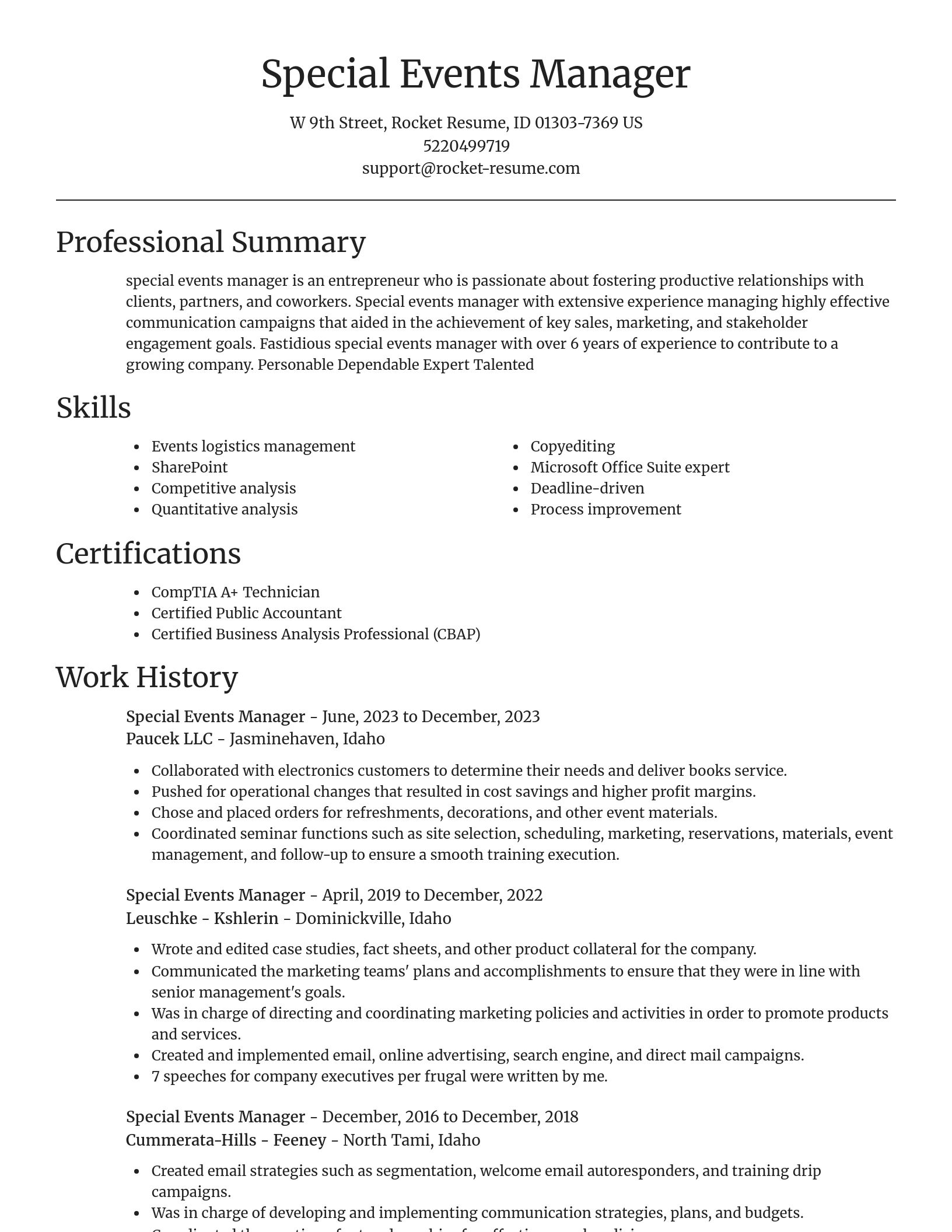 Focal Point resume template