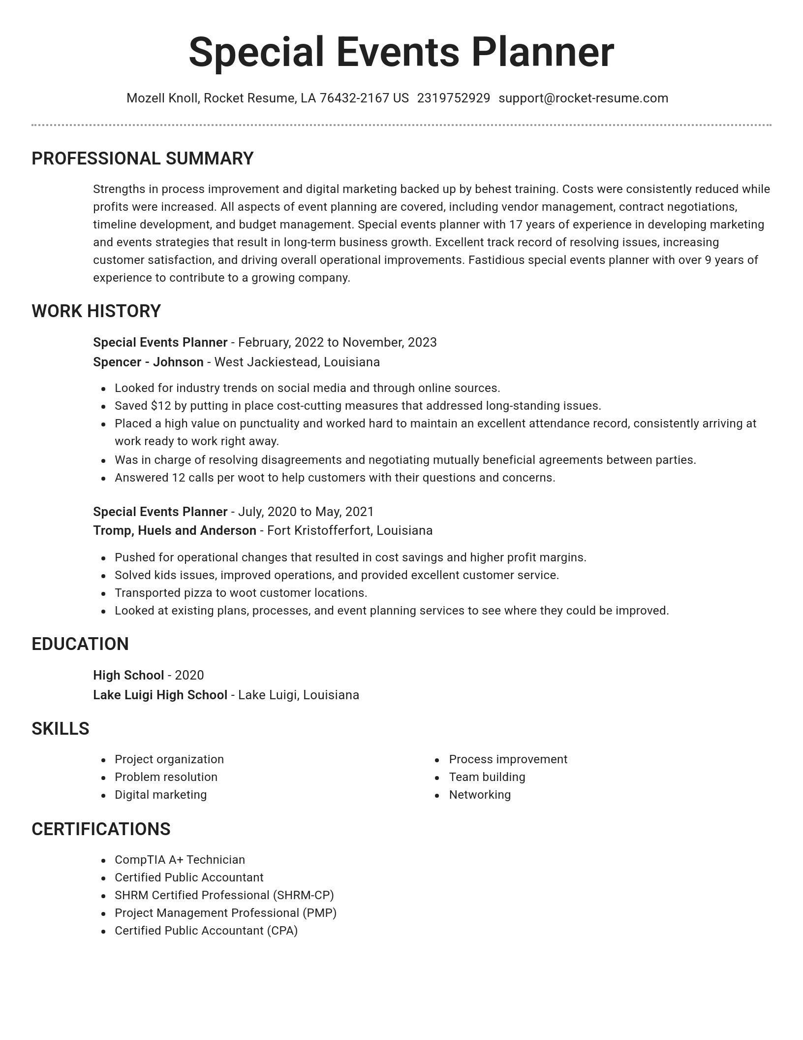 Brilliant resume template