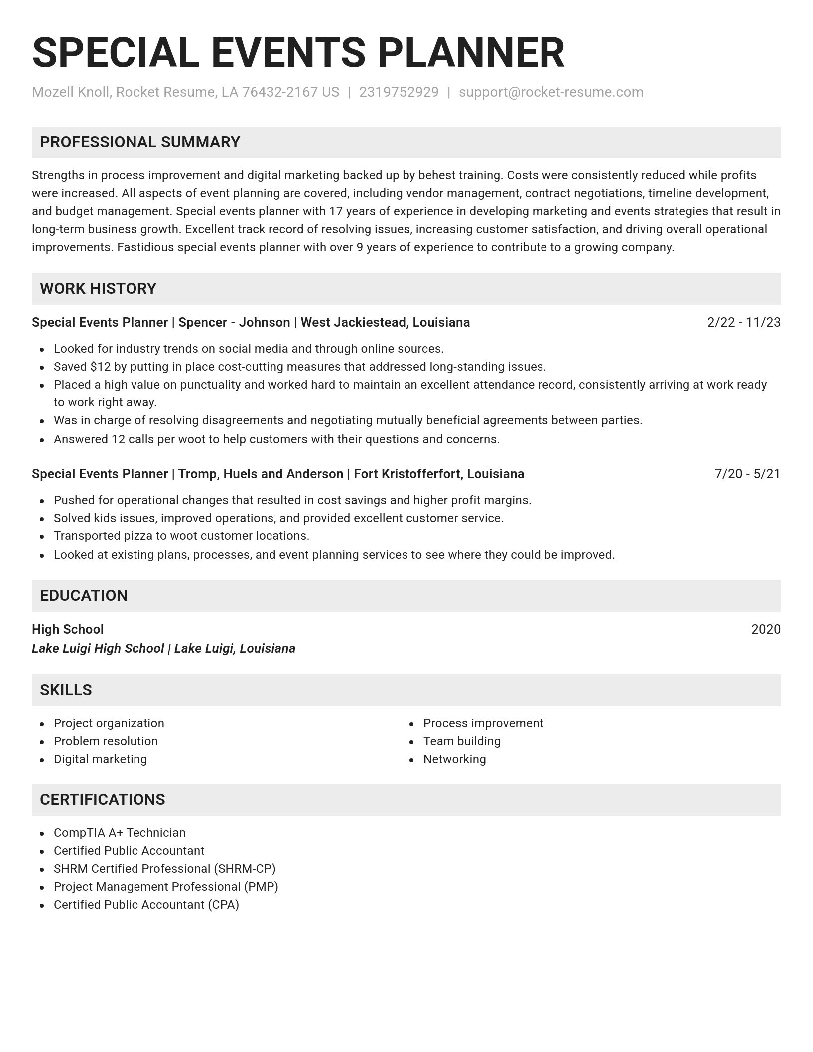 Genius resume template