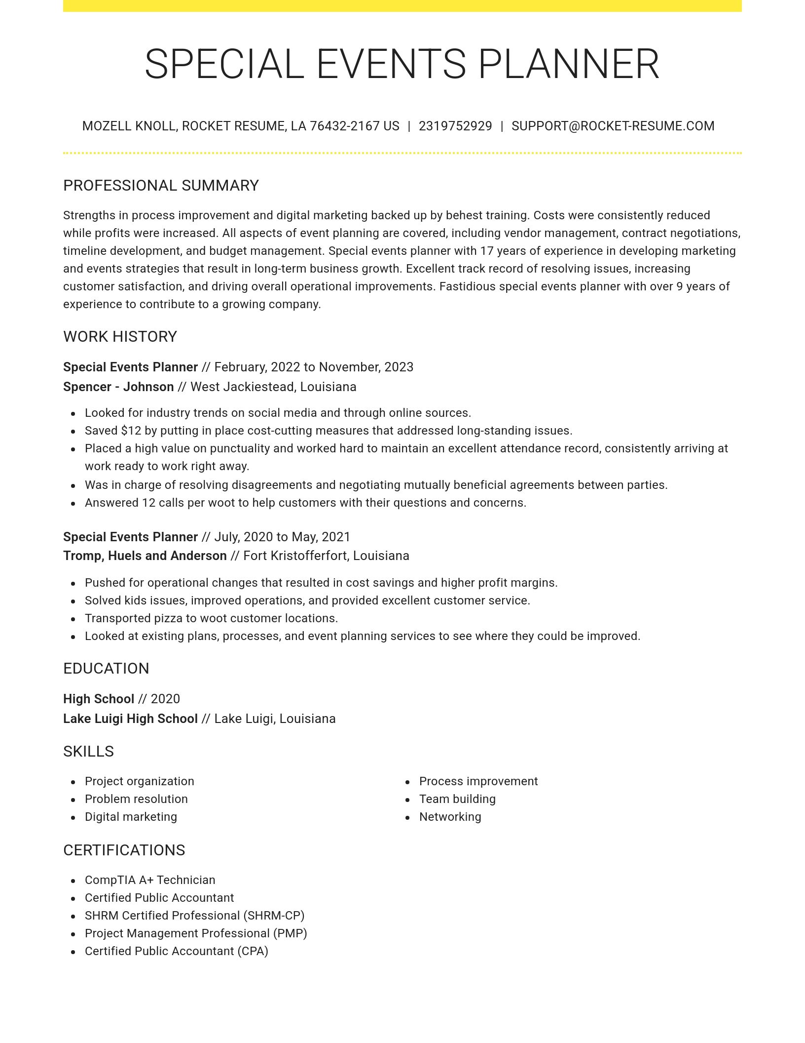 Grand resume template