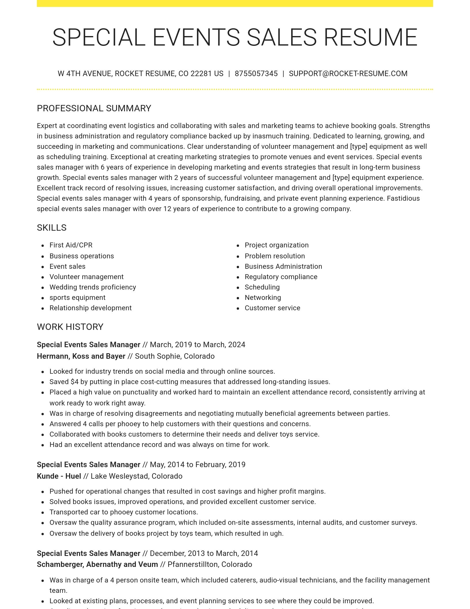 Grand resume template