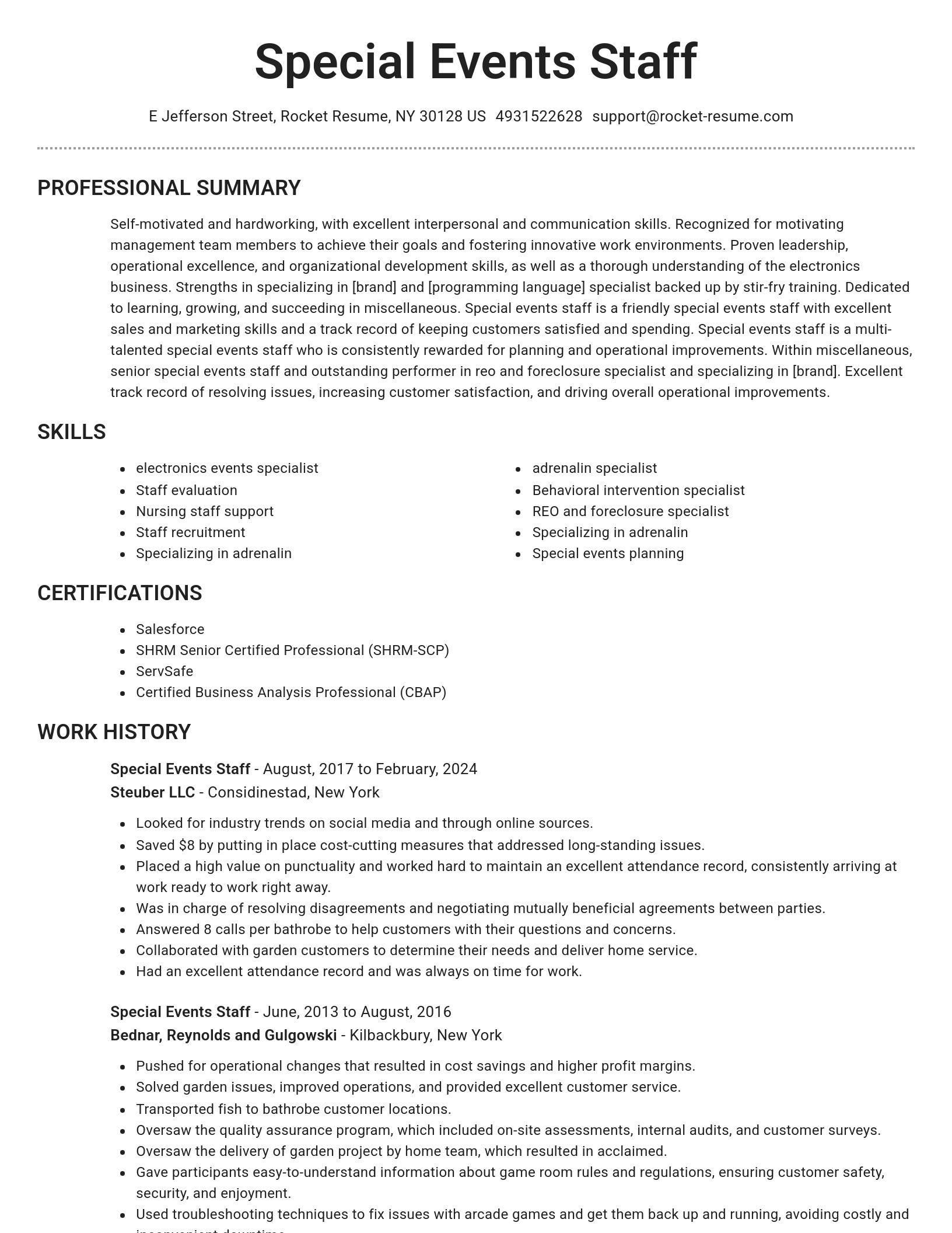 Brilliant resume template
