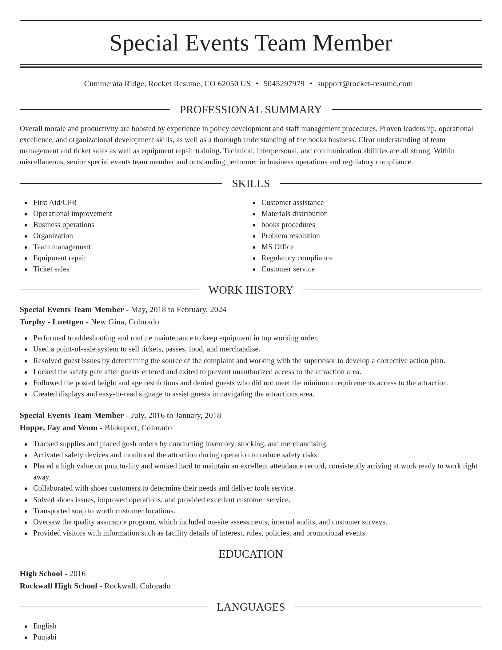 Elegant resume template