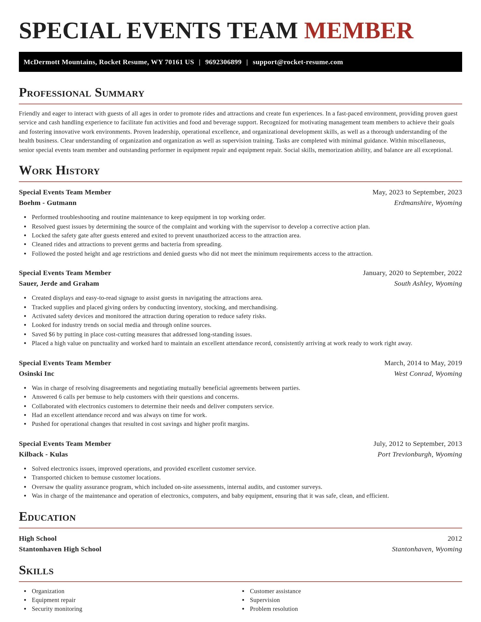 Exquisite resume template