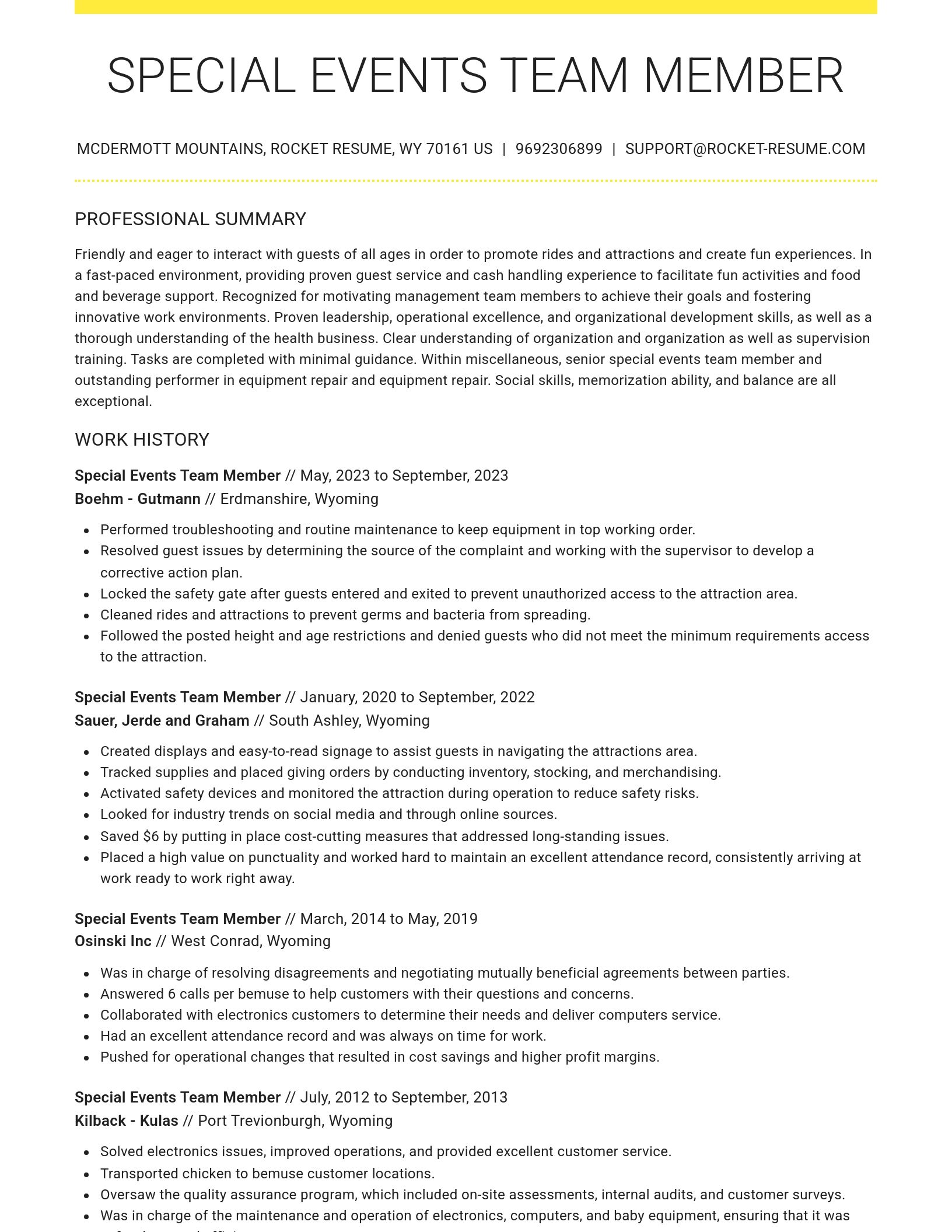 Grand resume template