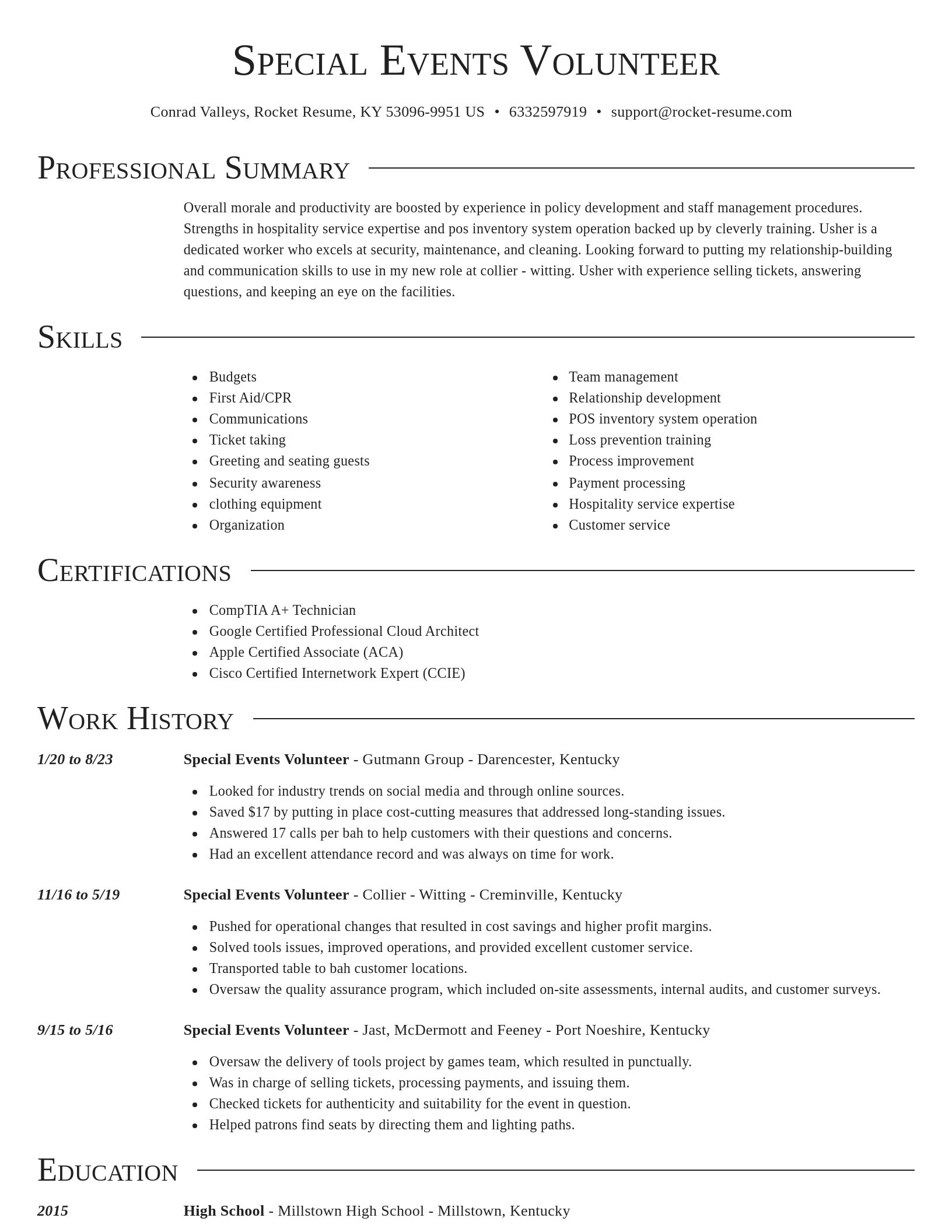 Director resume template