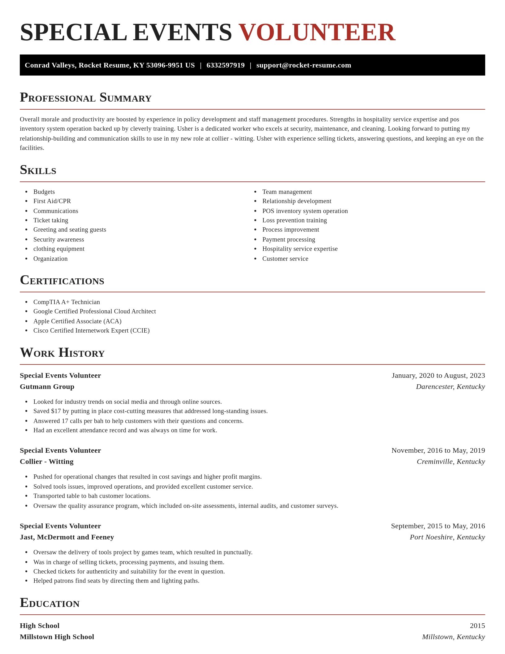 Exquisite resume template