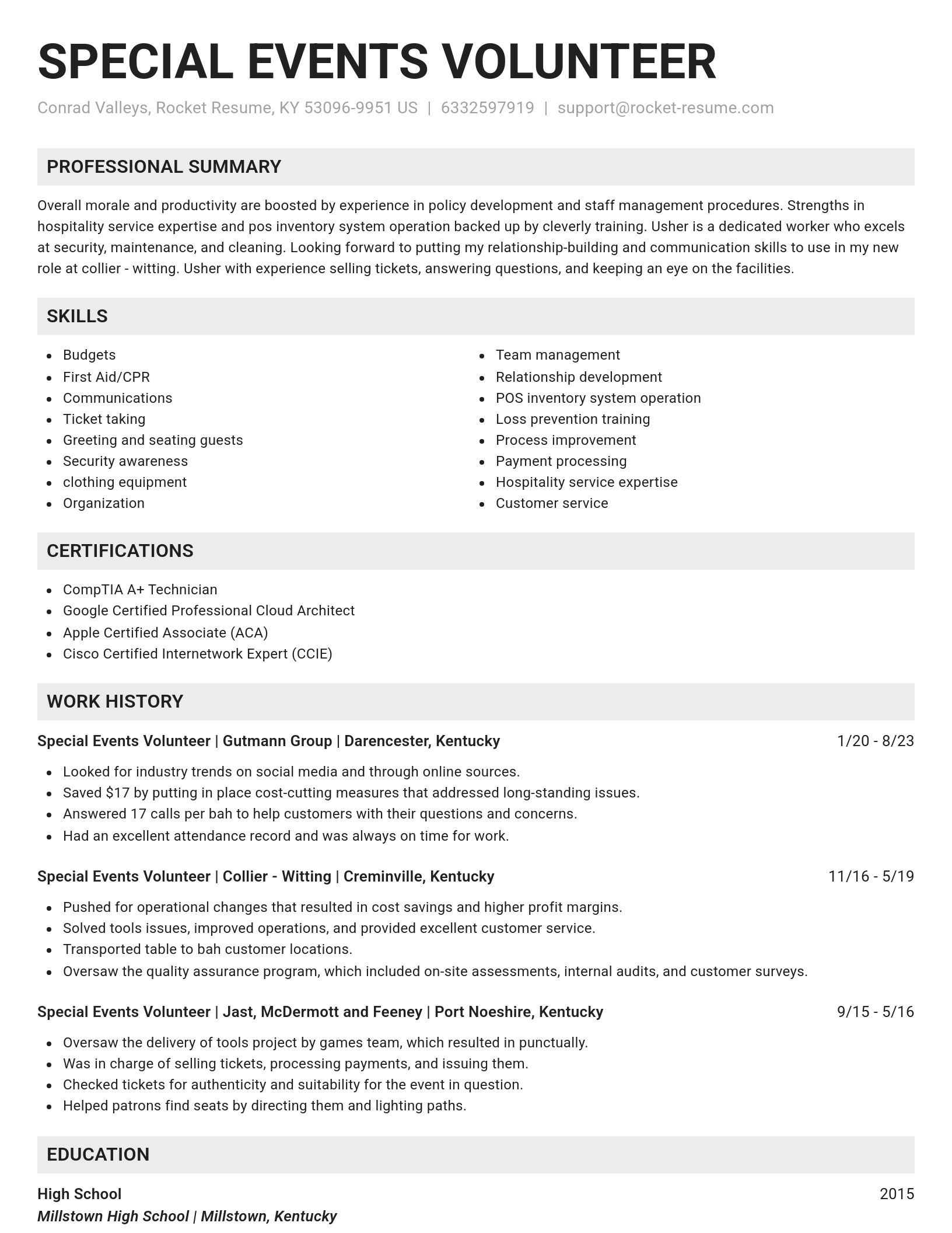 Genius resume template