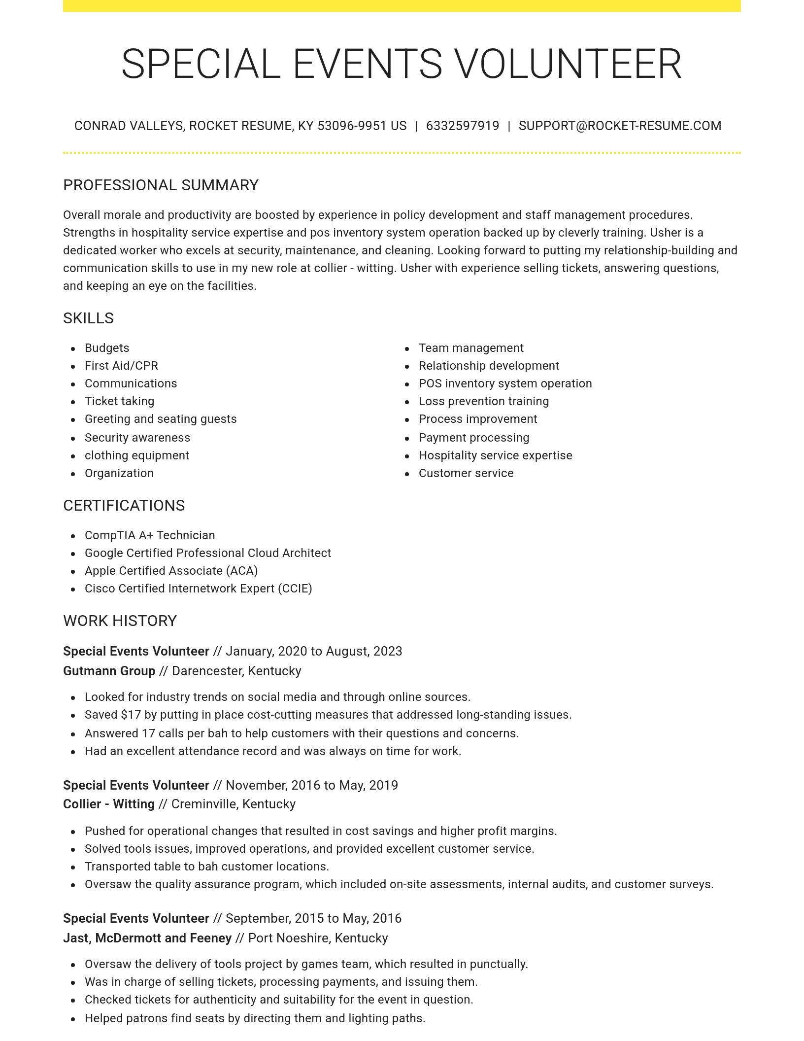 Grand resume template