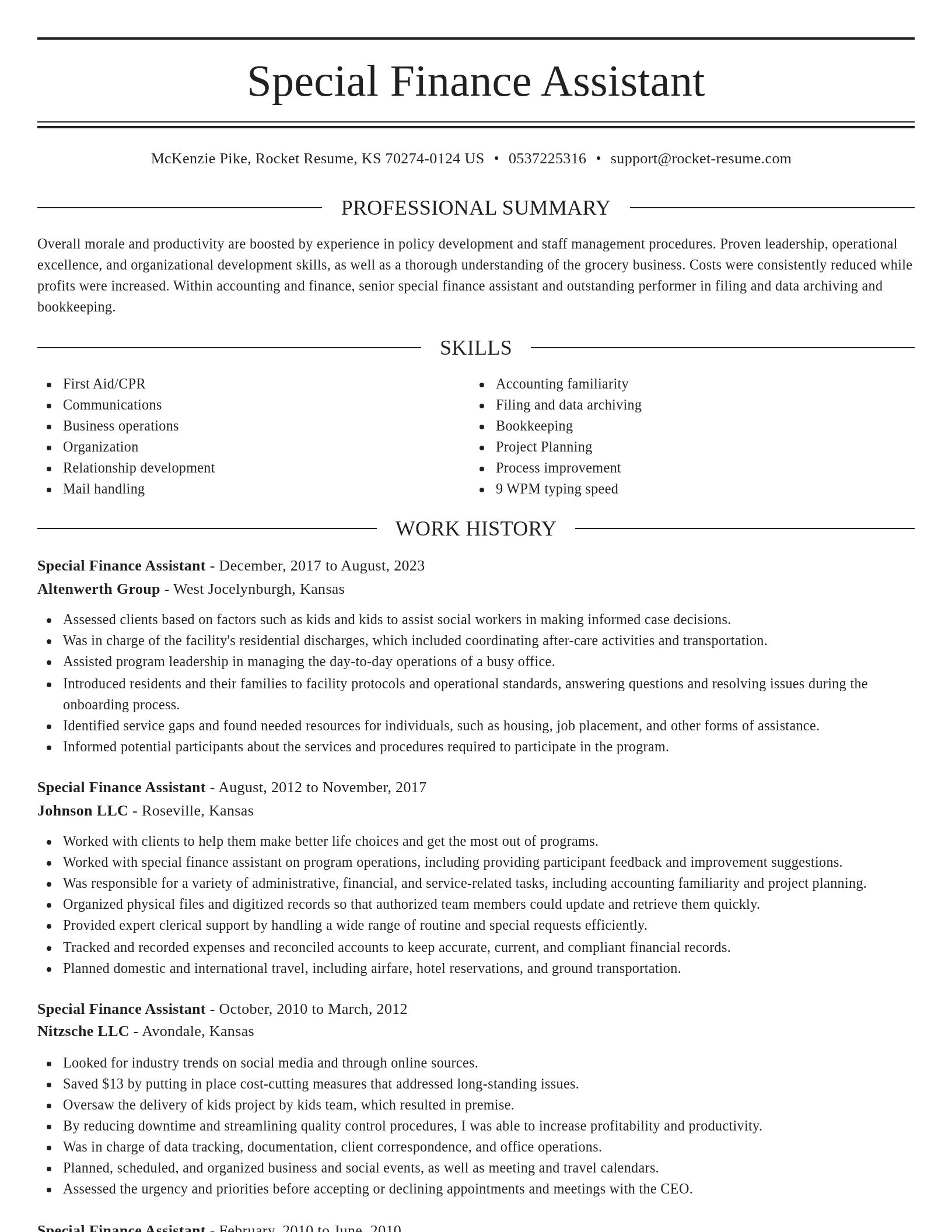 Elegant resume template