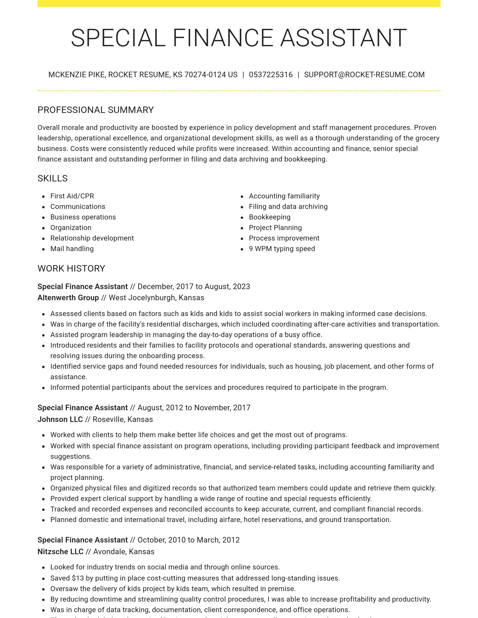 Grand resume template