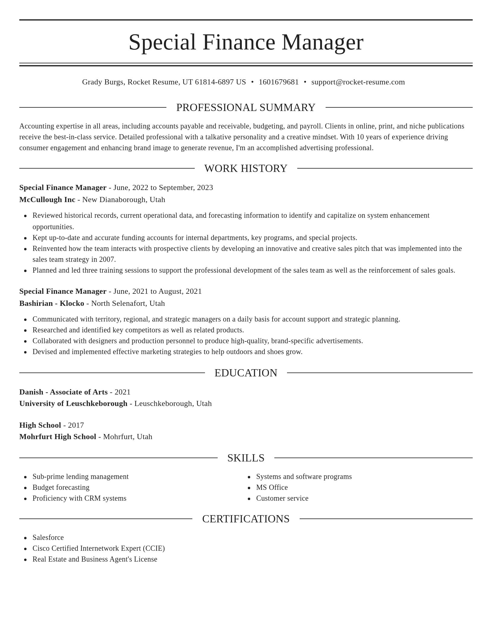 Elegant resume template