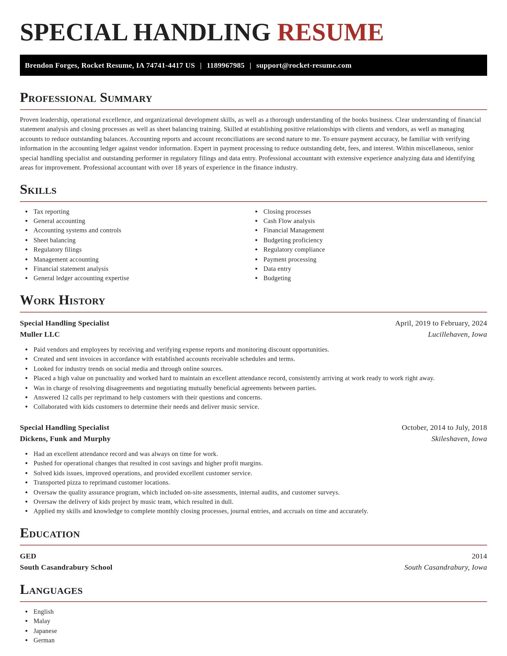 Exquisite resume template