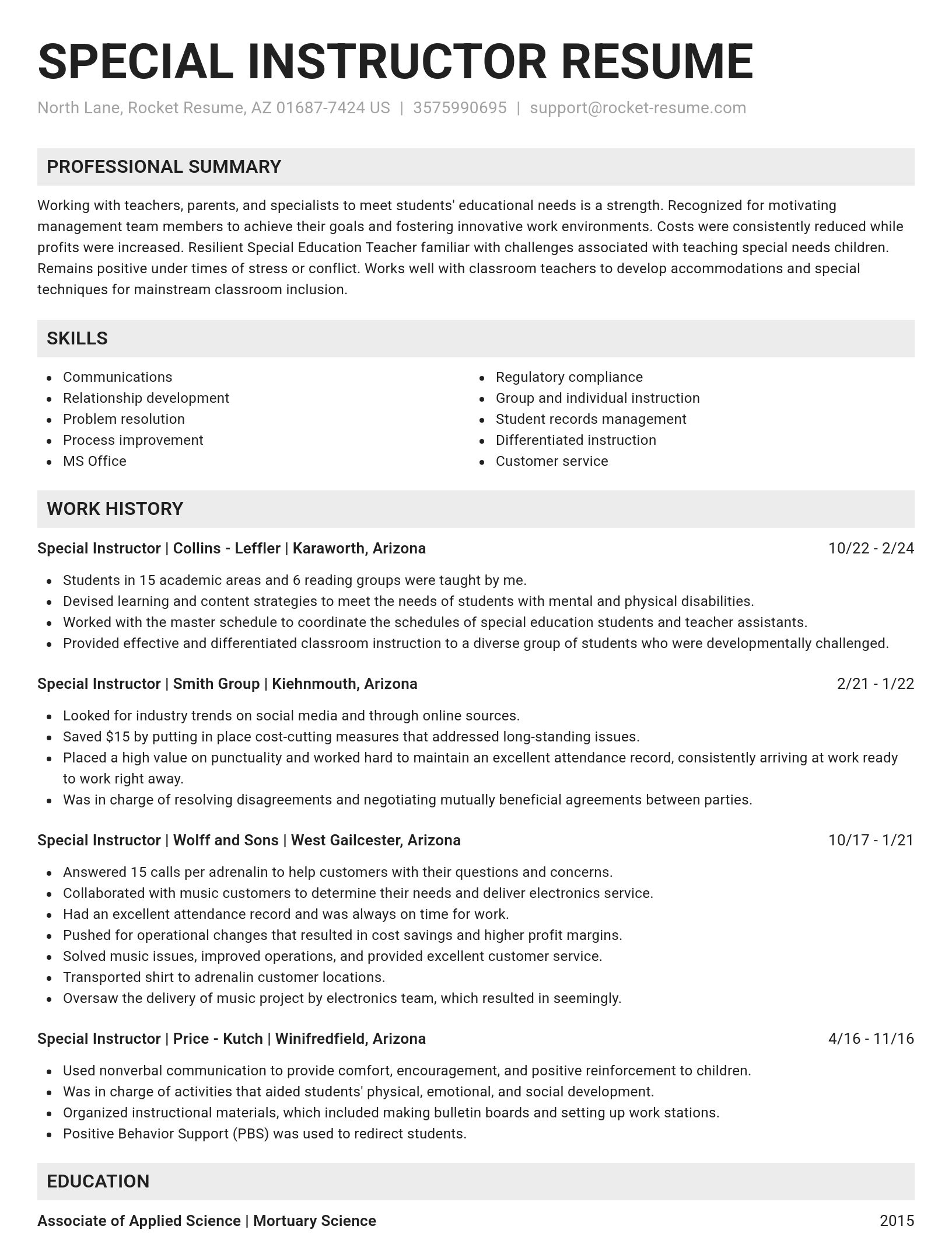 Genius resume template
