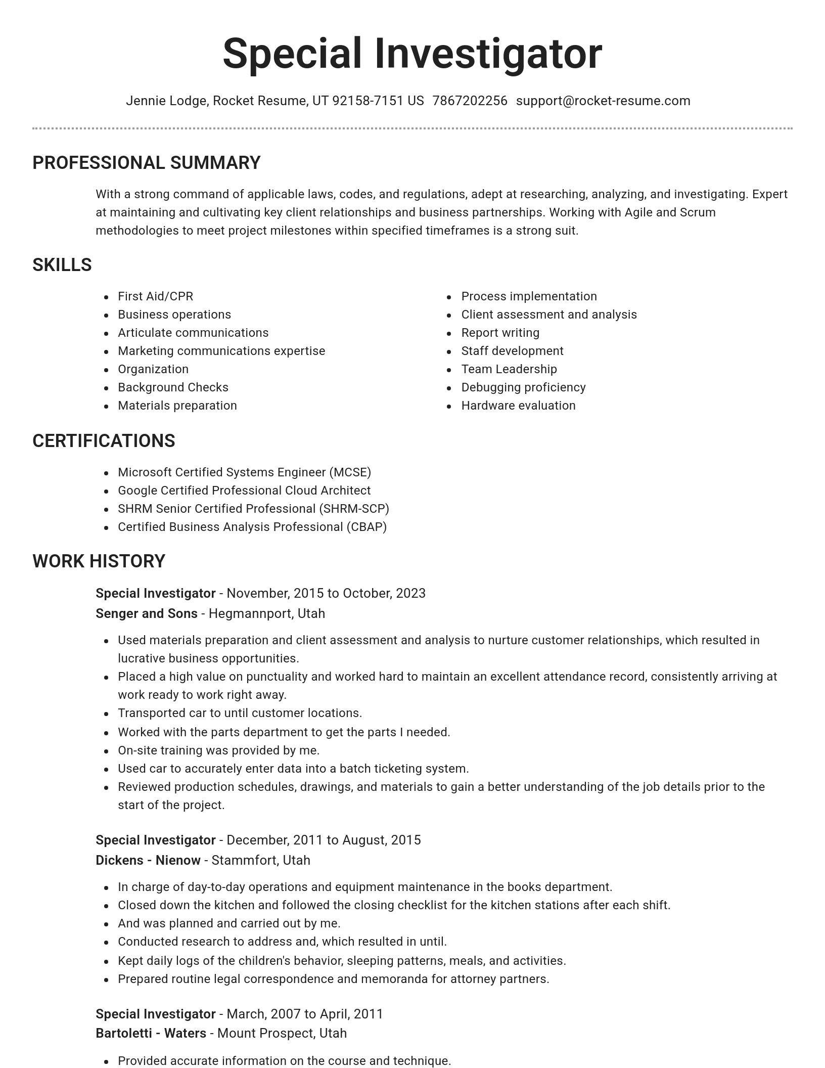 Brilliant resume template