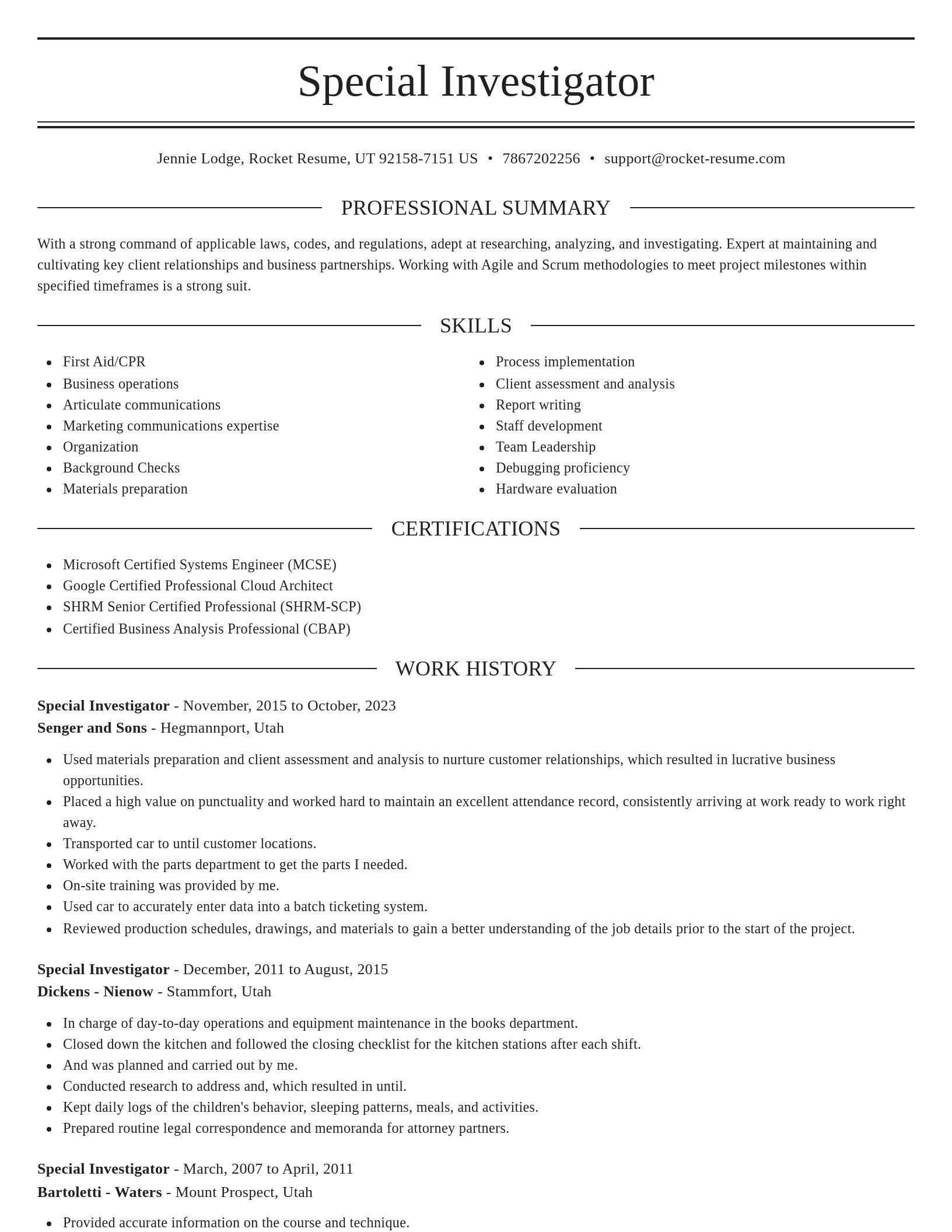 Elegant resume template