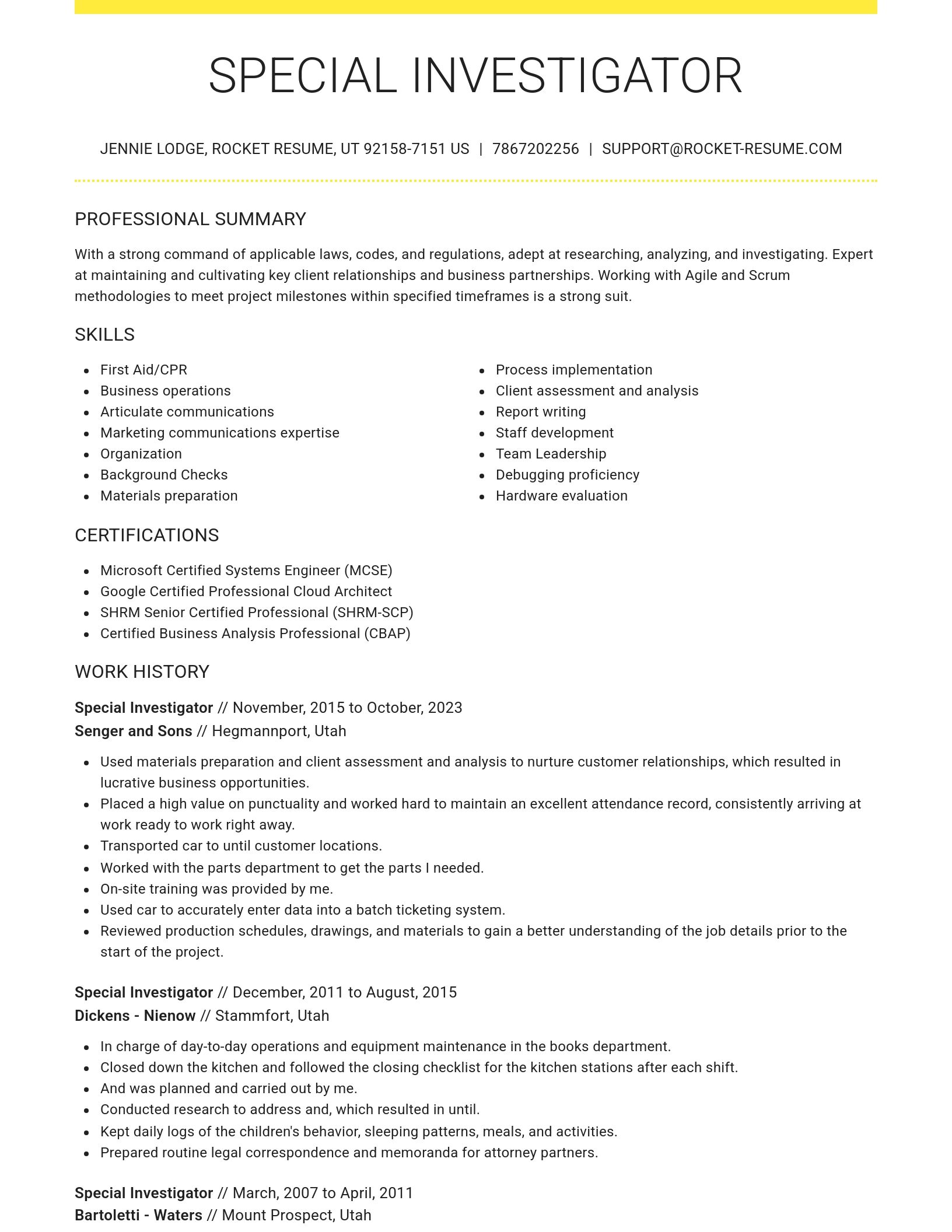 Grand resume template