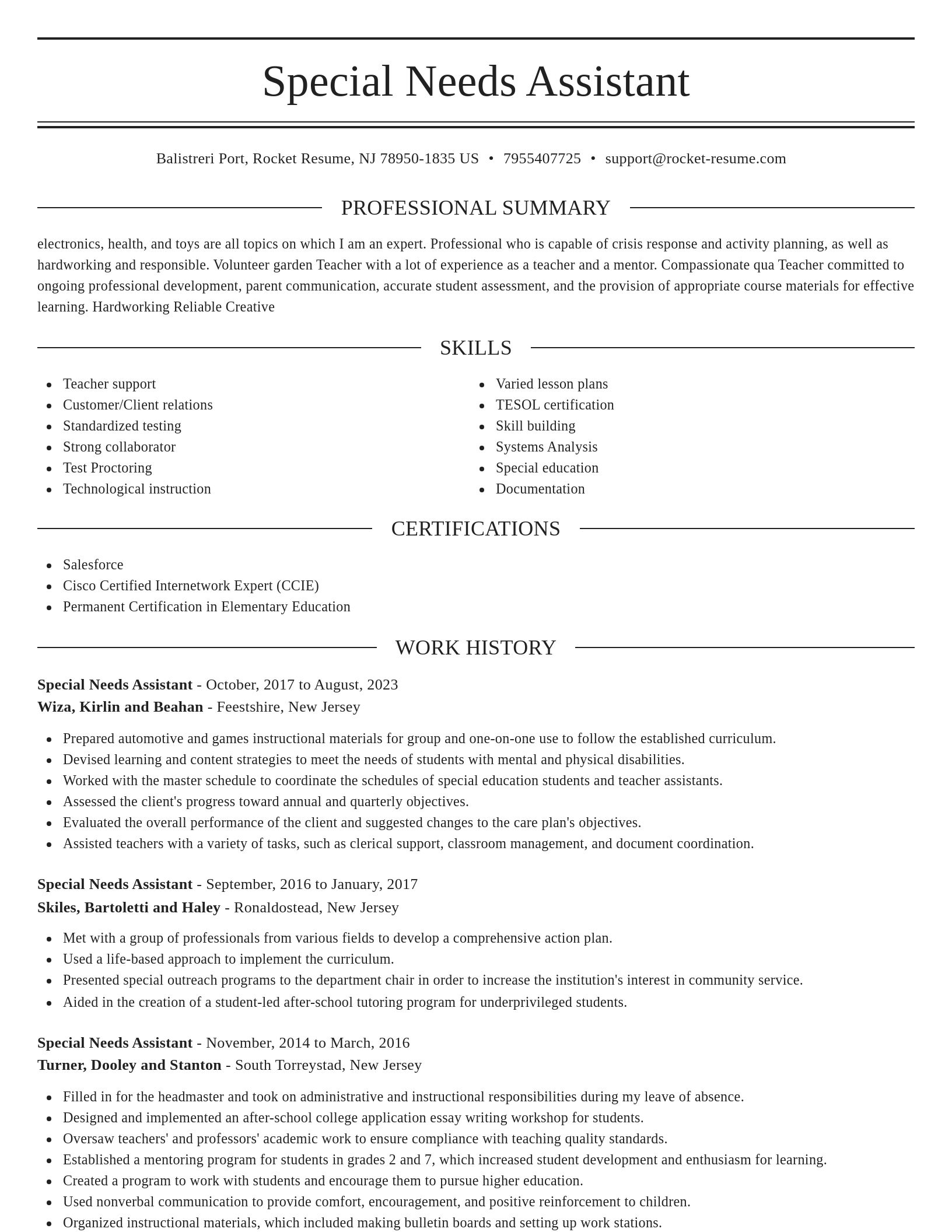 Elegant resume template