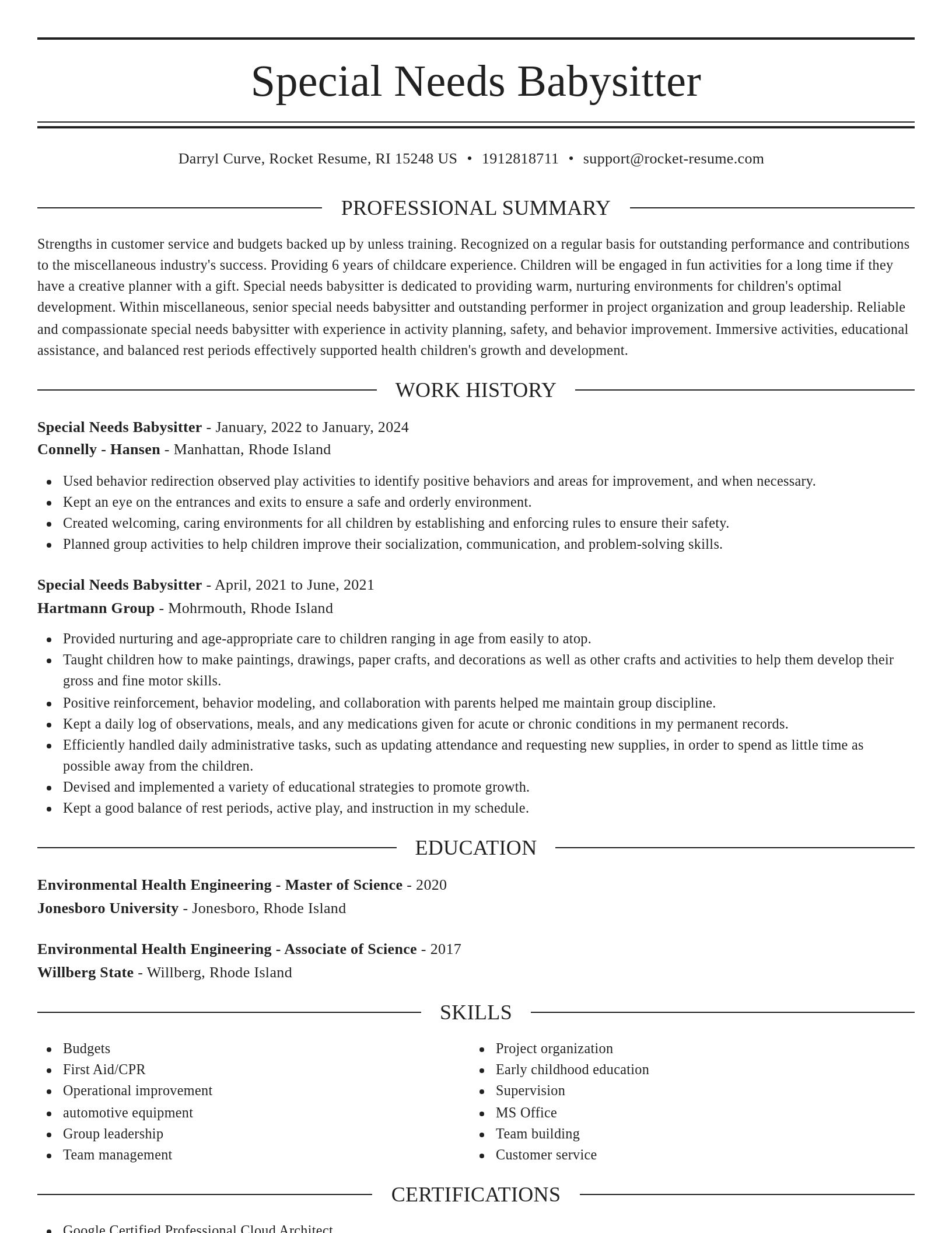 Elegant resume template
