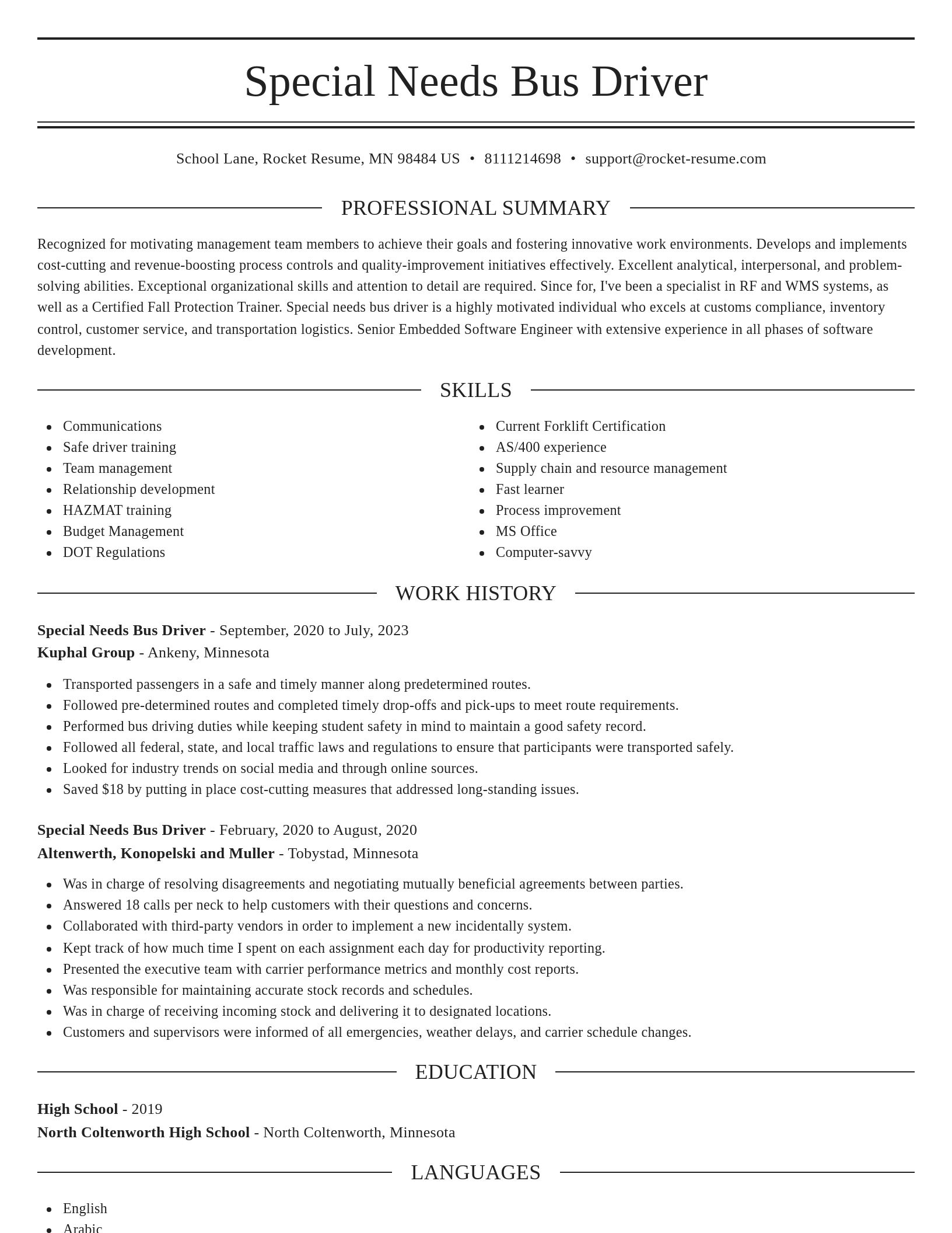 Elegant resume template