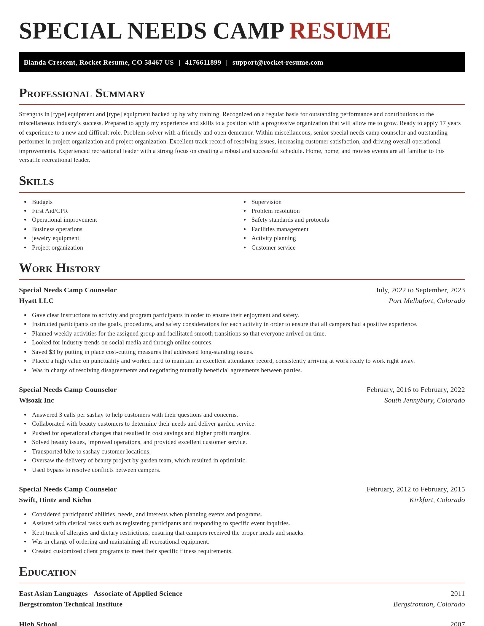 Exquisite resume template