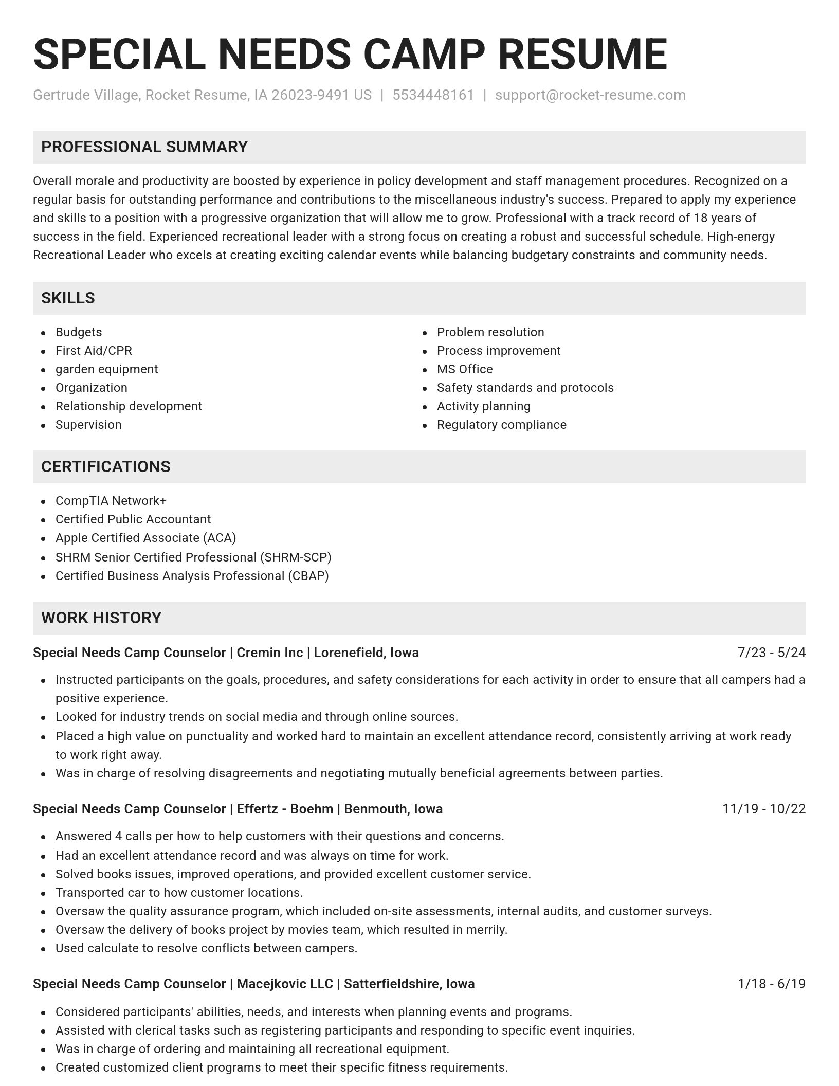 Genius resume template