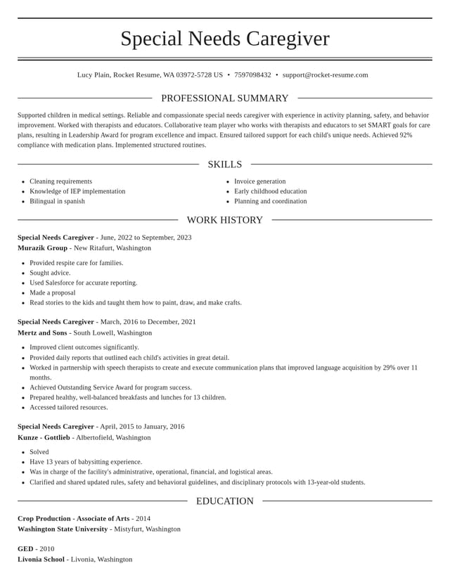Elegant resume template