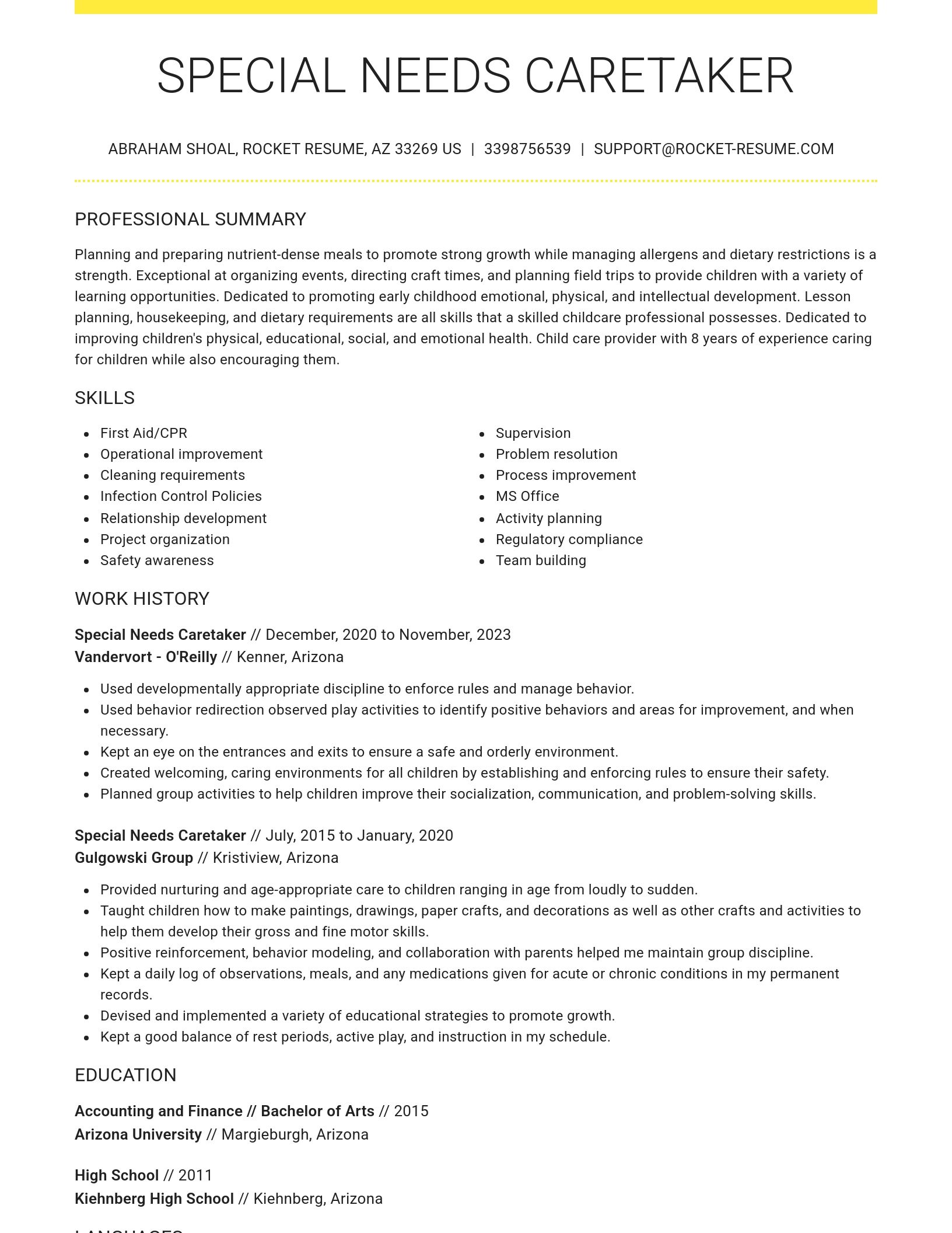 Grand resume template