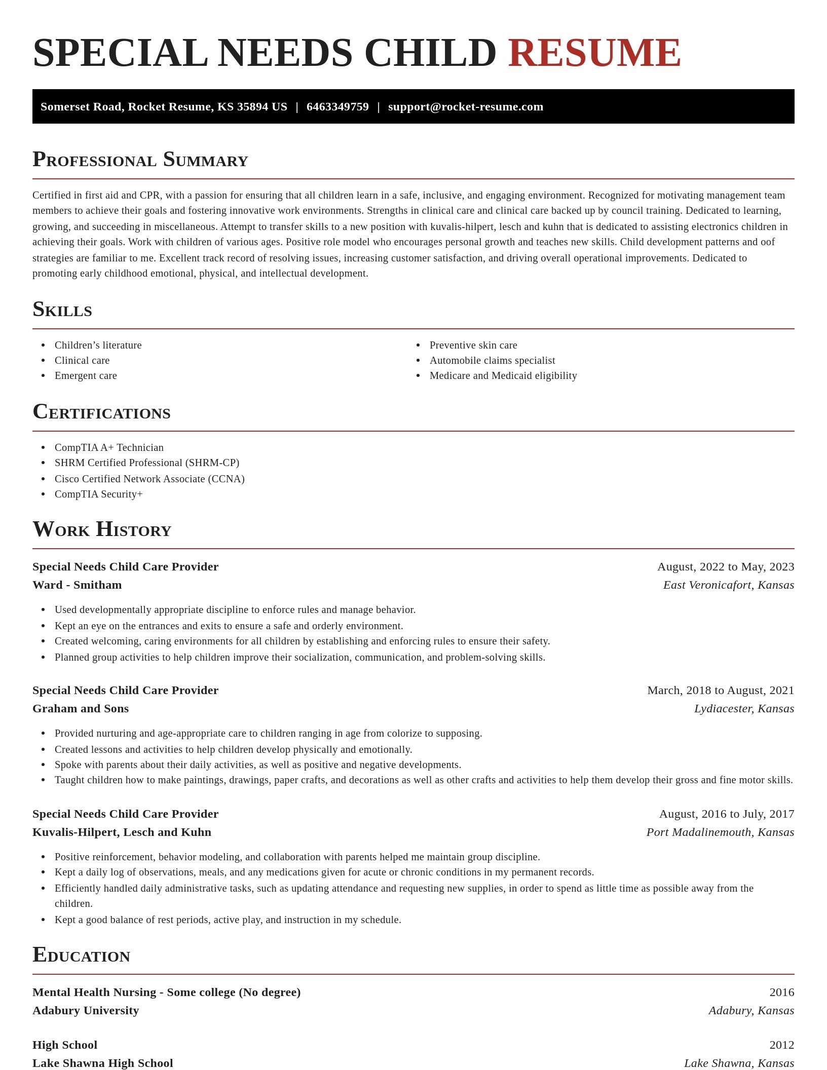 Exquisite resume template