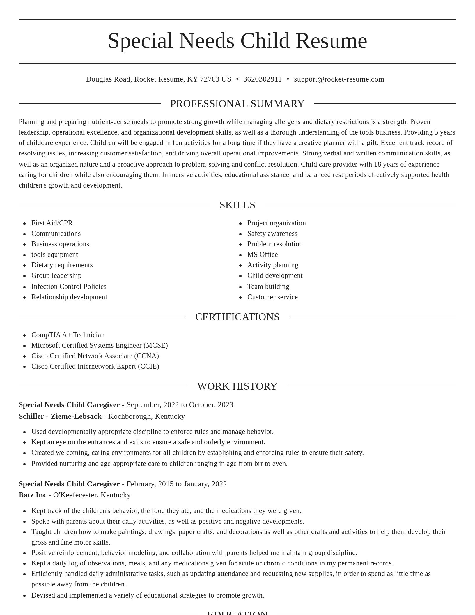 Elegant resume template