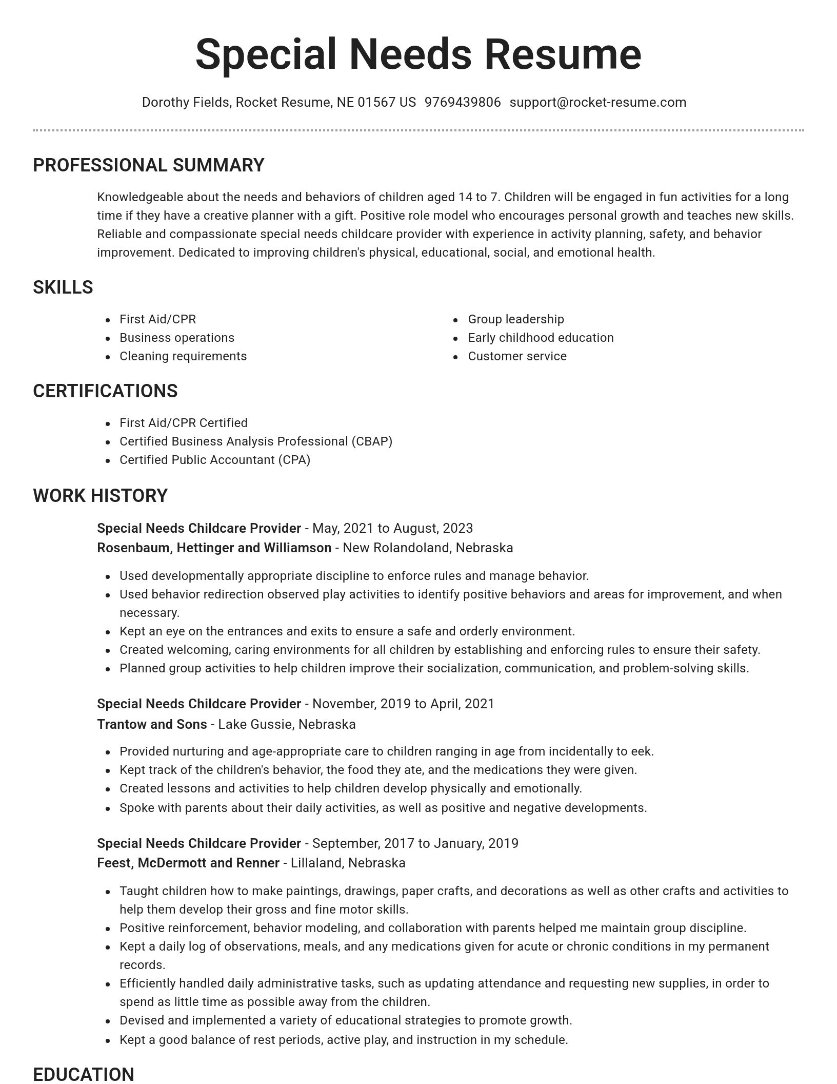 Brilliant resume template