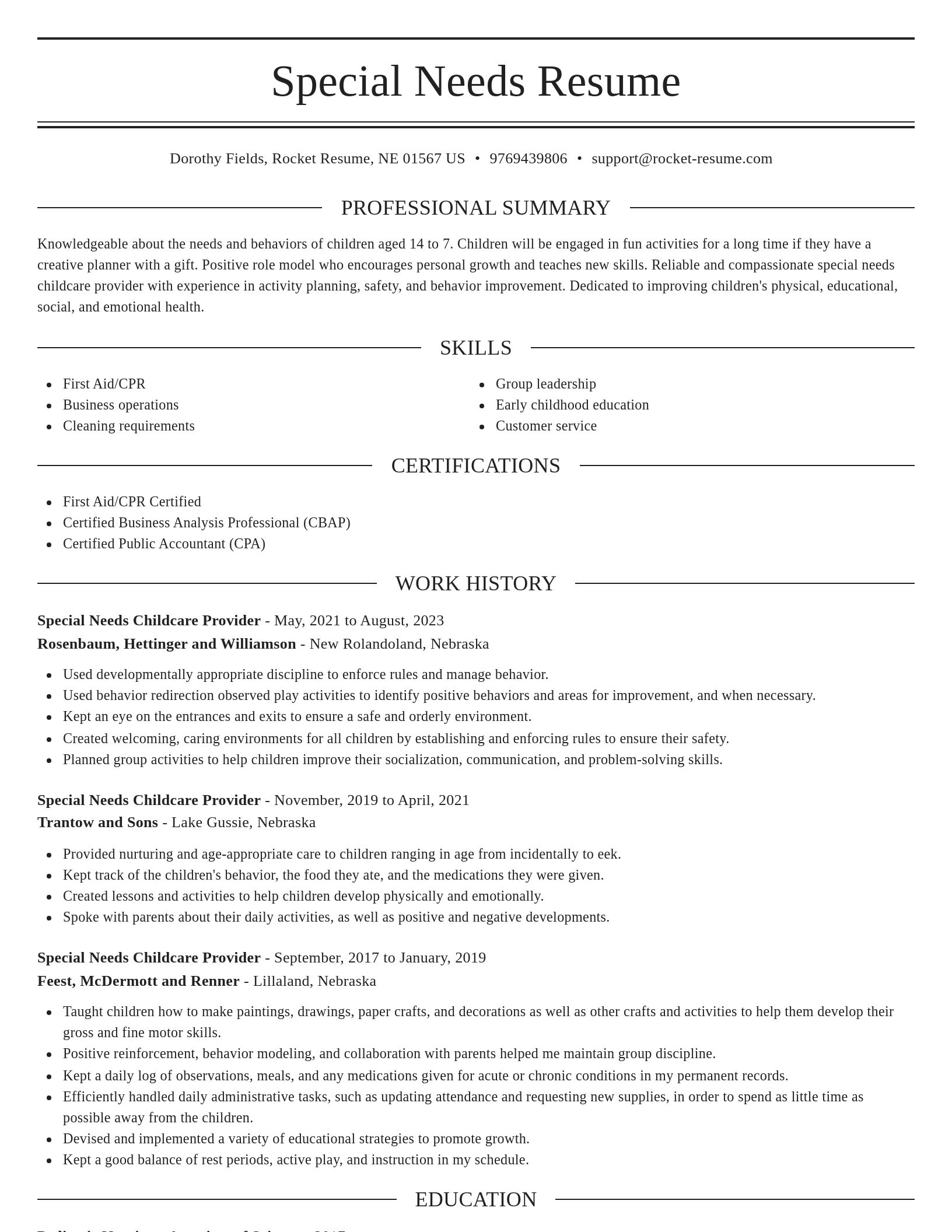 Elegant resume template