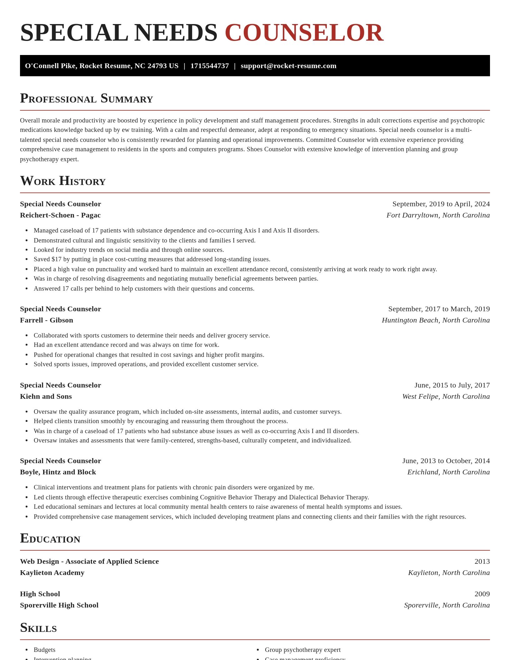 Exquisite resume template